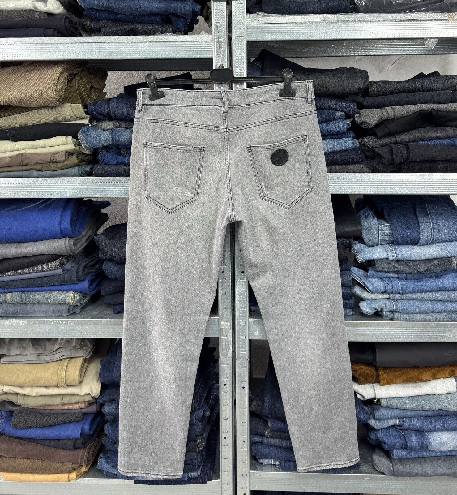 Moschino Love Moschino Men Distressed Gray Jeans Size 33 Size US 33 - 8 Thumbnail