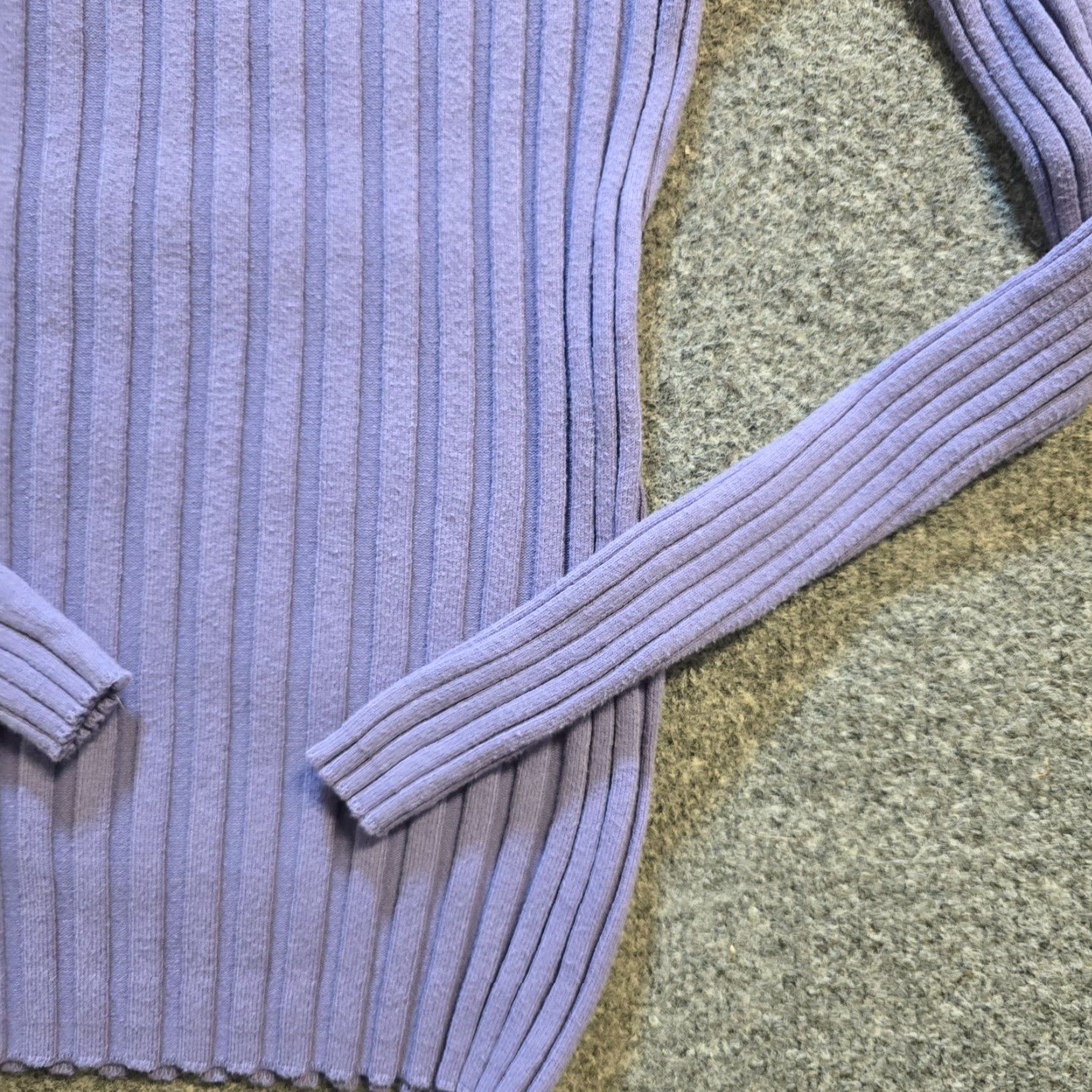 Vintage Sundance Top Womens XS Petite Purple Ribbed Knit Turtleneck Stretch Casual Shirt Size XS / US 0-2 / IT 36-38 - 4 Thumbnail