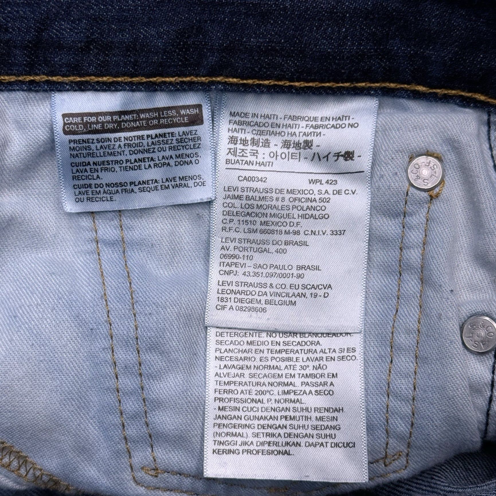 Levi's Levi's 514 Straight Jeans Mens 40x32 Mid Rise Regular Fit Denim Blue 5-Pocket Classic Size US 40 / EU 56 - 5 Thumbnail