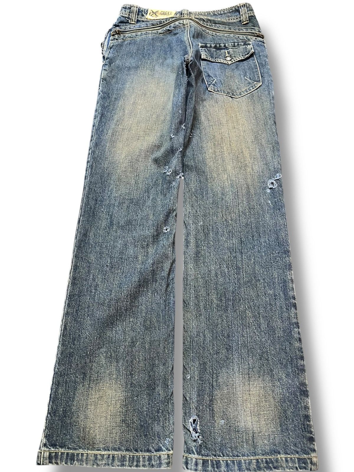 St. Croix Vintage XCroxx Mudwash Zipper Avant Garde Style Denim Size US 29 - 7 Thumbnail