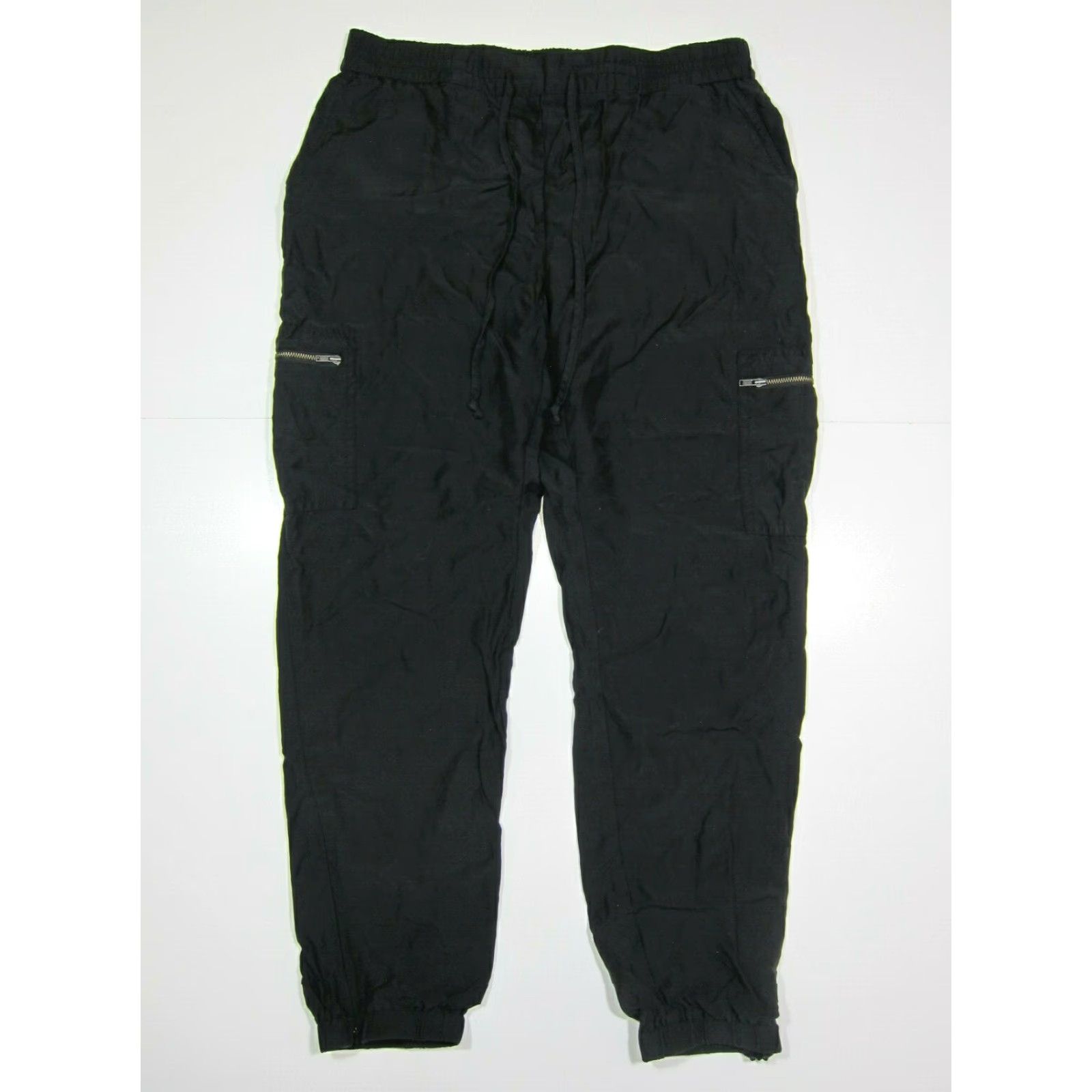 Vintage Trouve' 100% Rayon Black Comfort Cargo Pocket Jogger Pant Women Size Small Size 28" / US 6 / IT 42 - 6 Thumbnail