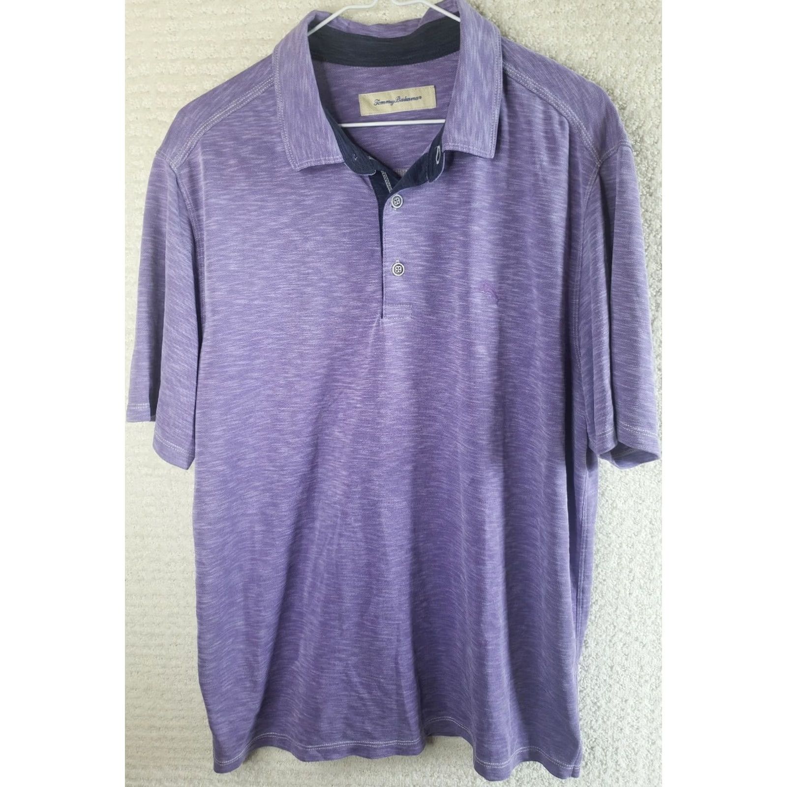 Tommy Bahama VINTAGE Tommy Bahama Mens L Purple Polo Golf Short Sleeve Shirt 70% Tencel 30% Polyester Size US L / EU 52-54 / 3 - 2 Thumbnail