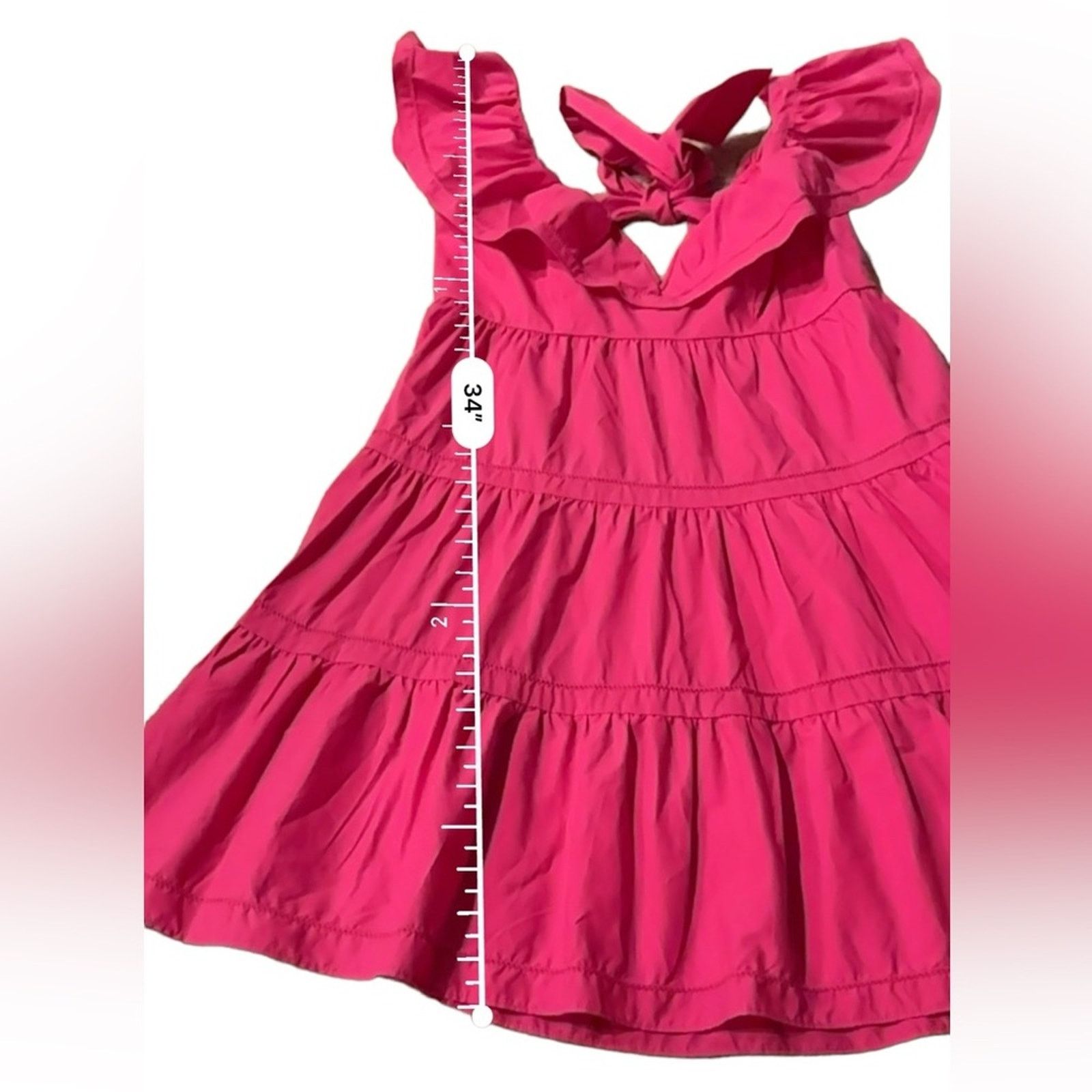 Saylor Saylor Karalyn Hot Pink Tiered Ruffle Sleeveless Mini Dress Size S / US 4 / IT 40 - 10 Thumbnail