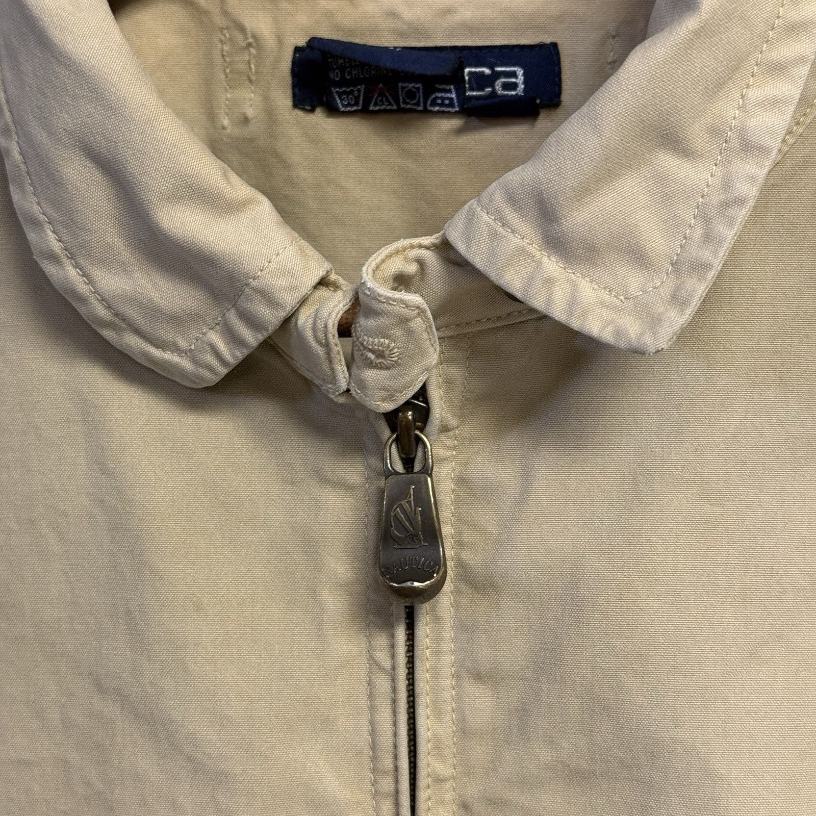 Nautica Vintage Nautica Jacket Mens Large 27x27 Beige Full Zip Colla Size US L / EU 52-54 / 3 - 4 Thumbnail