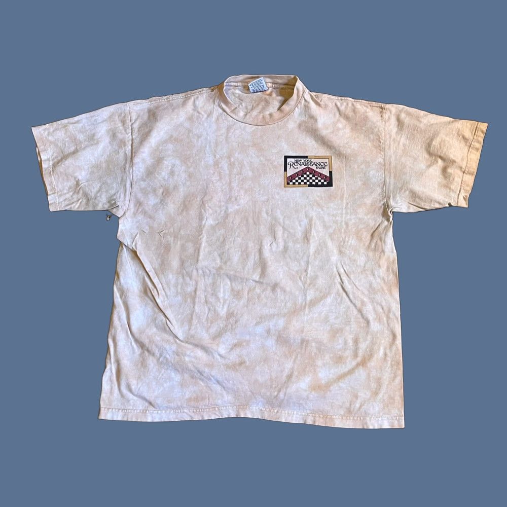 Vintage VINTAGE New York Renaissance Faire Shirt Men's XXL Tan White Tie Dye Distressed Size US XXL / EU 58 / 5 - 1 Thumbnail