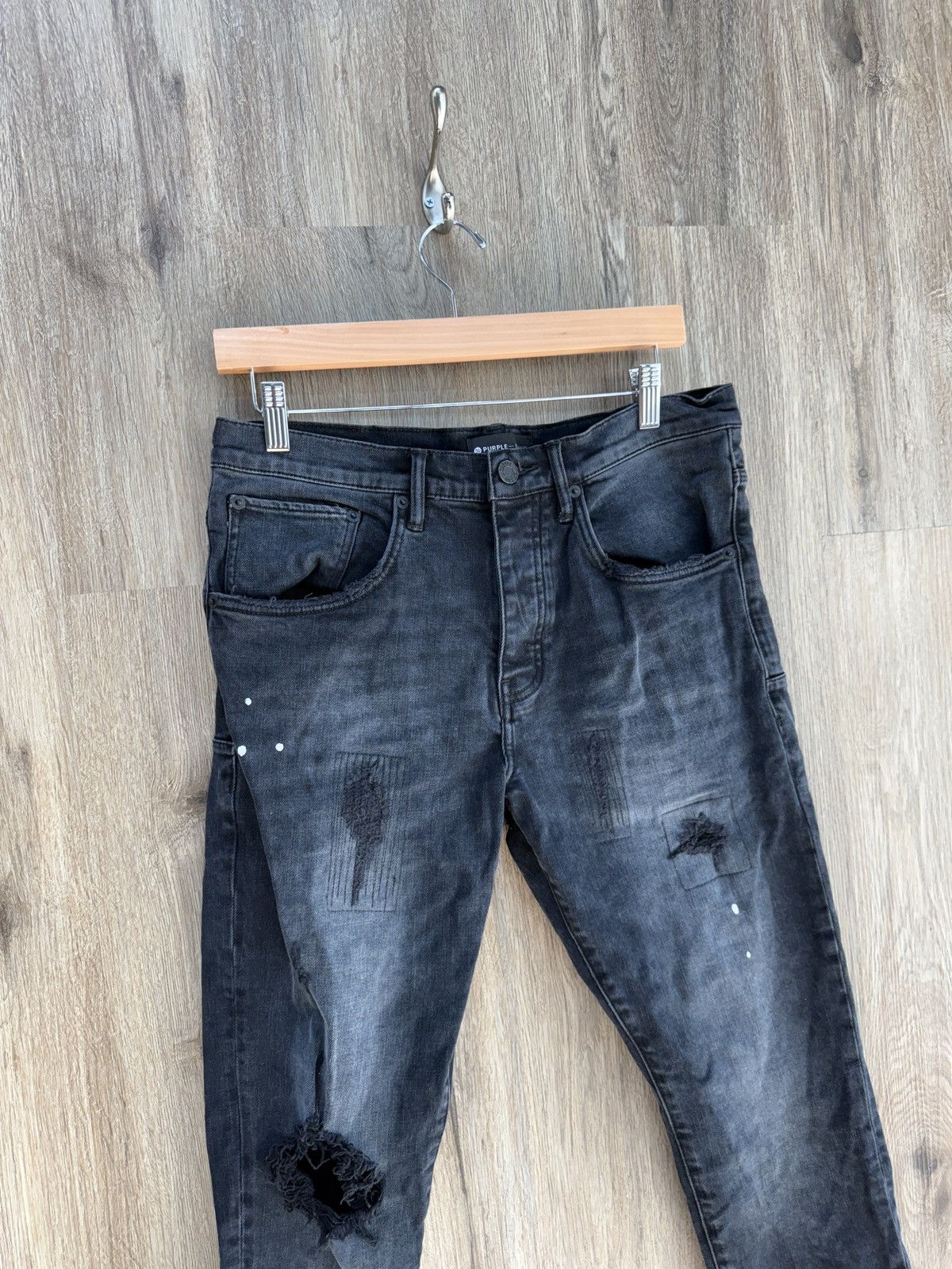 Purple Purple Black Denim Jeans Size US 32 / EU 48 - 3 Thumbnail