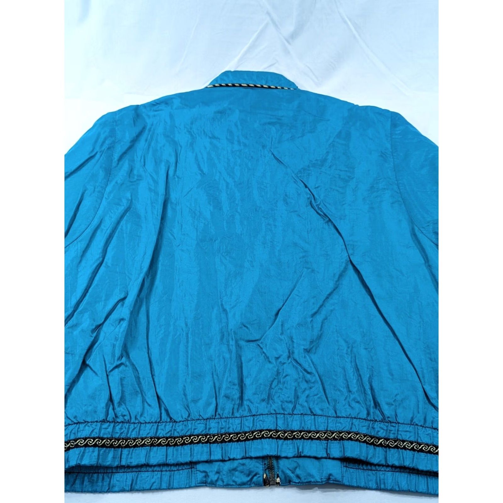 Vintage VINTAGE Westbound Sport Geometric Abstract Full Zip Bomber Jacket Shirt Women 1X Green 80s 90s Casual Mens Womens Size XL / US 12-14 / IT 48-50 - 8 Thumbnail