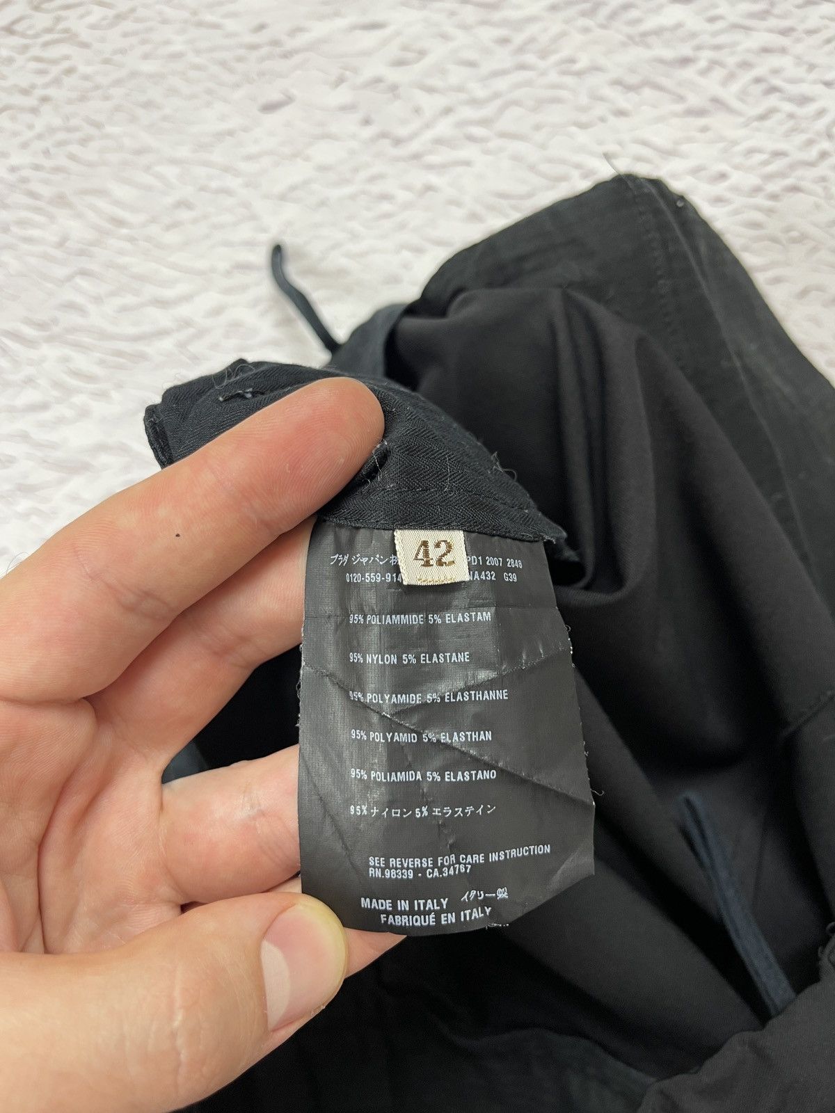 Prada Prada nylon black flared pants made in Italy size 42 Size 28" / US 6 / IT 42 - 11 Thumbnail