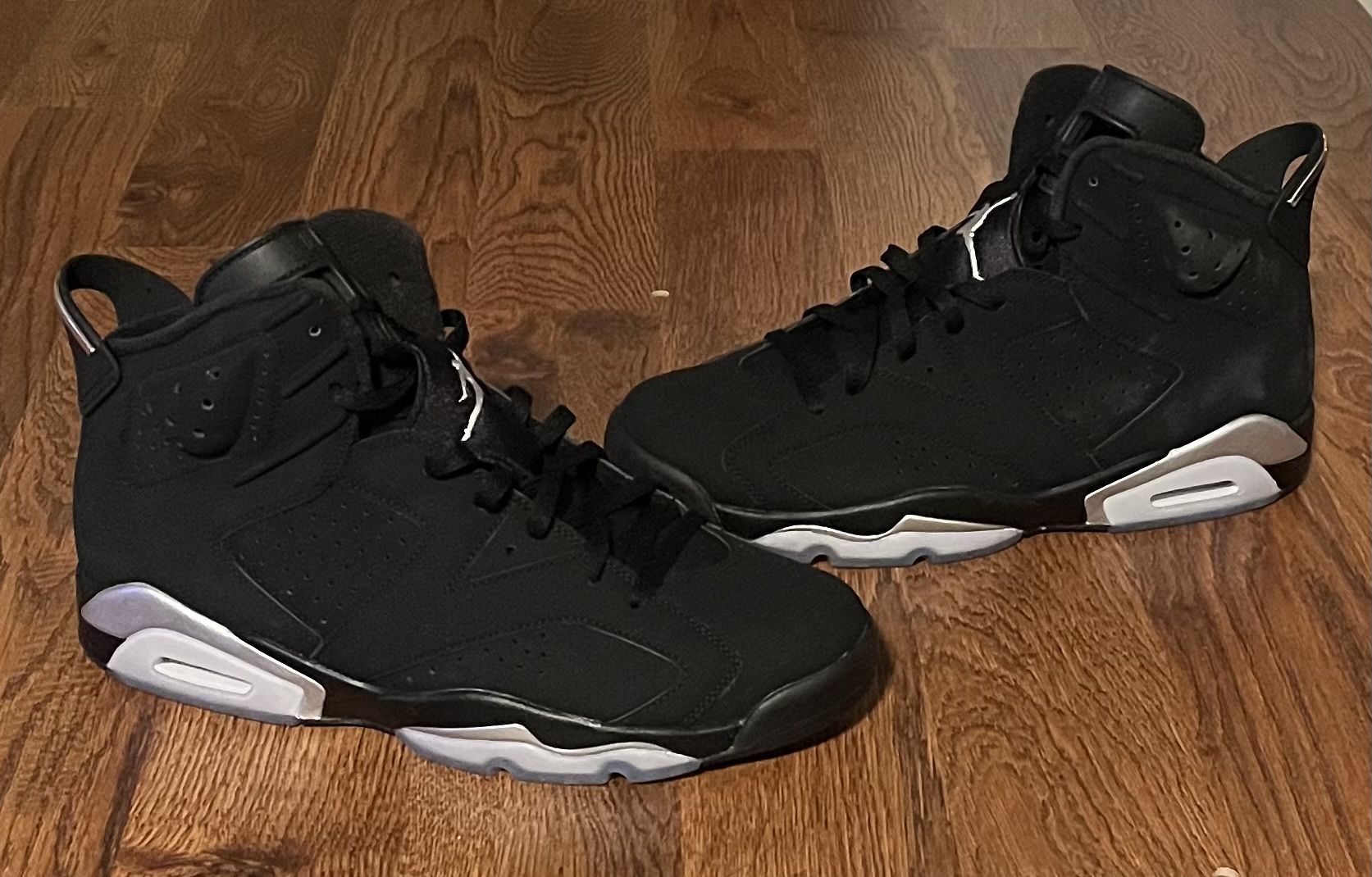 Jordan Brand Air Jordan 6 VI Retro Chrome Black Metallic Silver Size US 11.5 / EU 44-45 - 1 Thumbnail