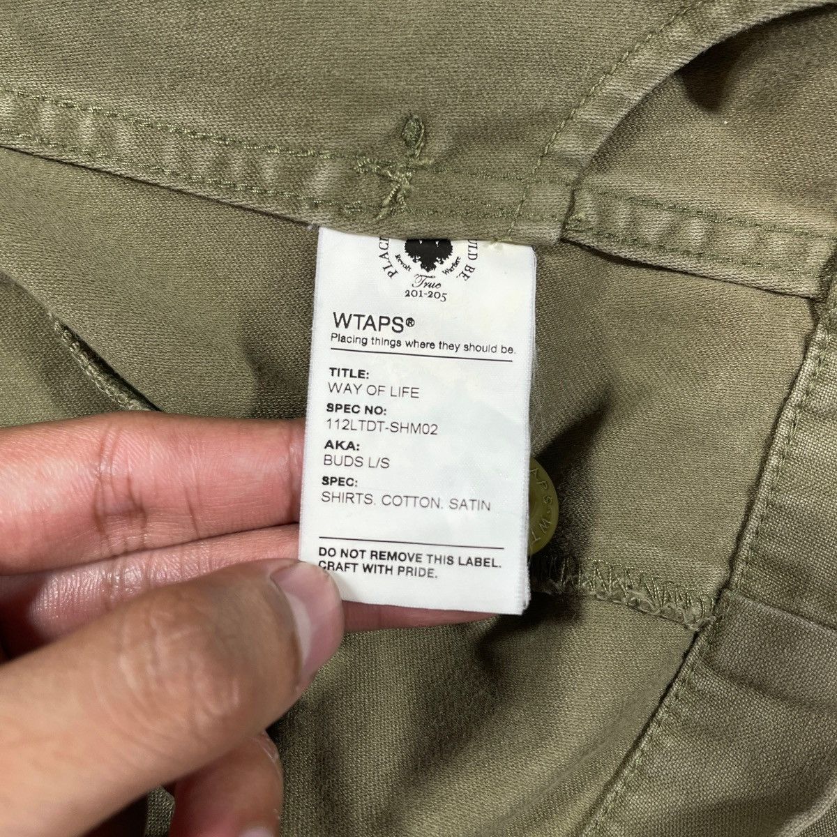 Wtaps WTAPS BUDS LS SHIRTS COTTON SATIN WAY OF LIFE 11AW Size US L / EU 52-54 / 3 - 4 Thumbnail