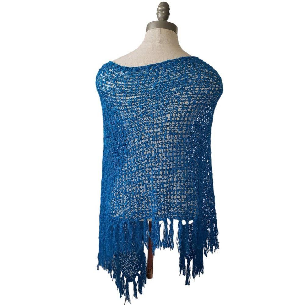 Designer CT806 Lost River 5-Way Knit Poncho Teal S Size S / US 4 / IT 40 - 4 Thumbnail
