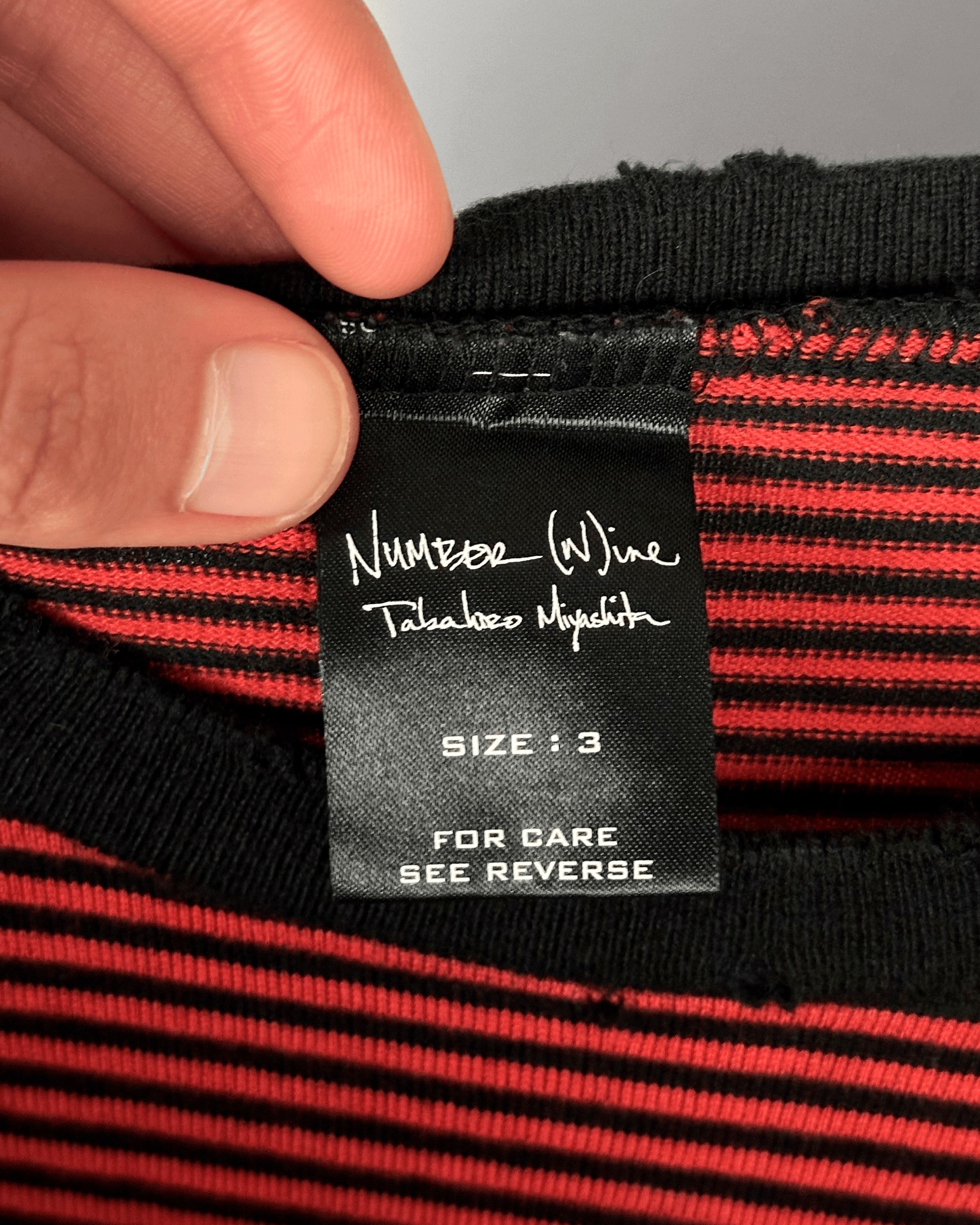 Number (N)ine Number Nine Striped Deconstructed Longsleeve Size US L / EU 52-54 / 3 - 6 Thumbnail