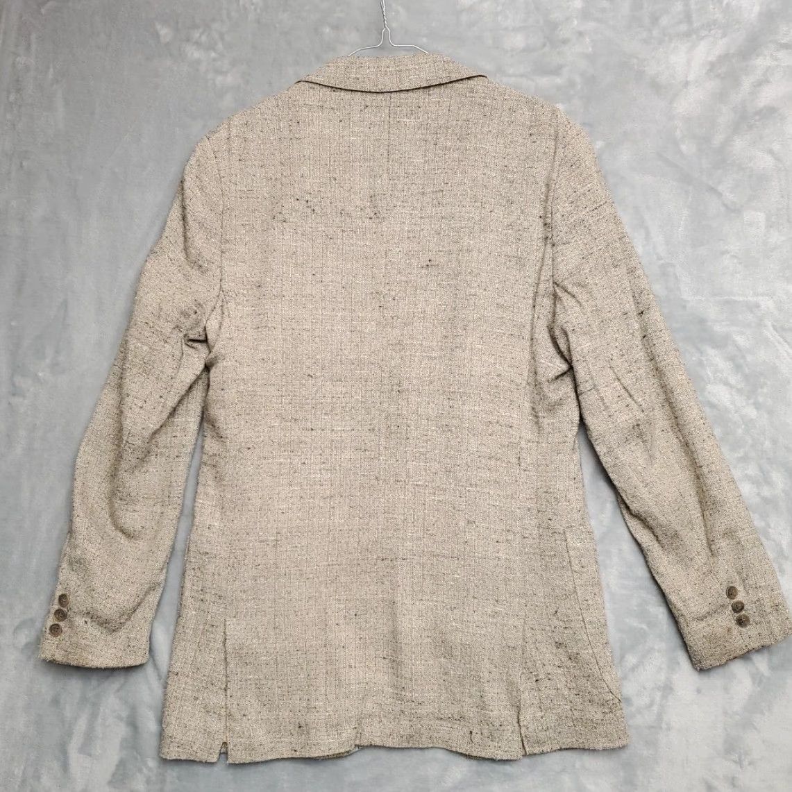 Levi's VTG Levi's Trimcut Tweed Blazer Men's 40R Beige Wool Blend Jacket 2 Piece Blazer Vintage 70s Made in USA Mens Size 40R - 4 Thumbnail