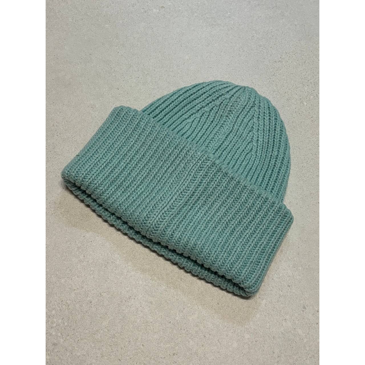 Acne Studios Acne Studios Pansy Wool Face Logo Beanie Hat PAW16 Turquoise Size ONE SIZE - 3 Thumbnail