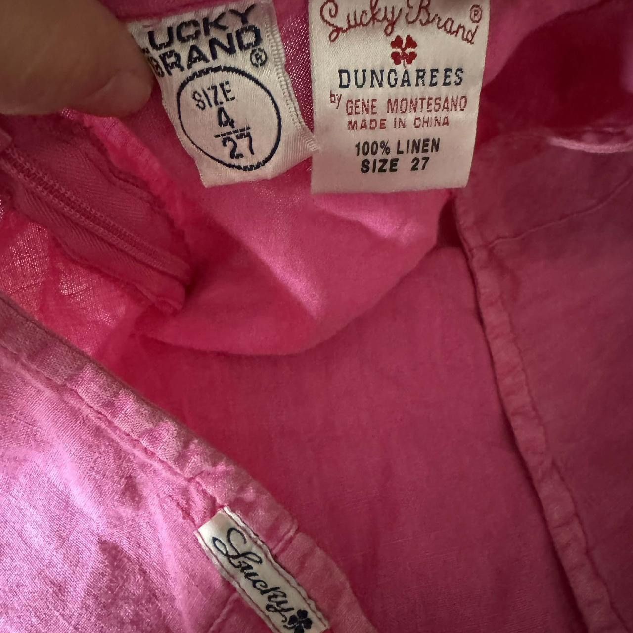 Lucky Brand Vintage y2k Lucky Brand pink linen midi skirt with ruffles Size 27" / US 4 / IT 40 - 2 Thumbnail