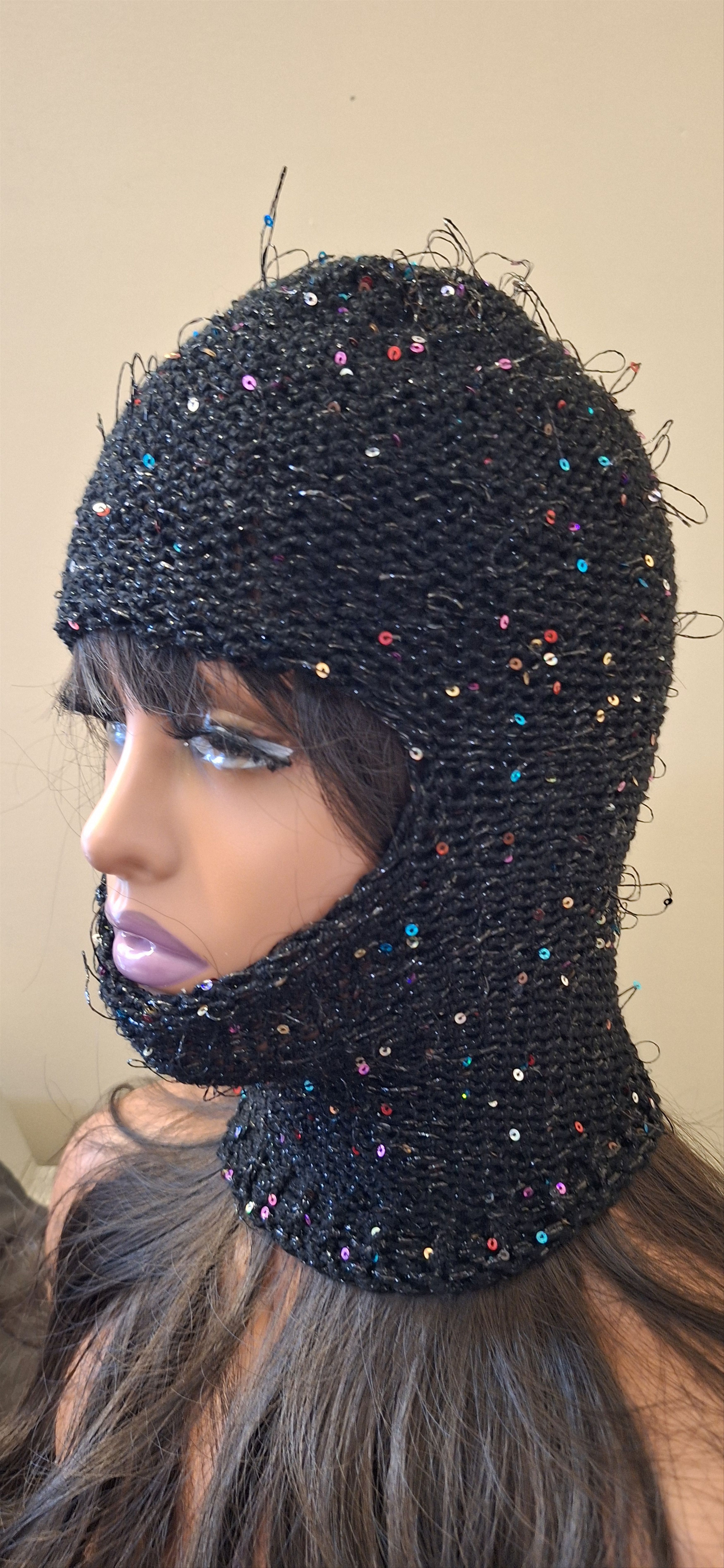 Other Fiber Riot 04- Sequin Black Balaclava Size ONE SIZE - 2 Thumbnail