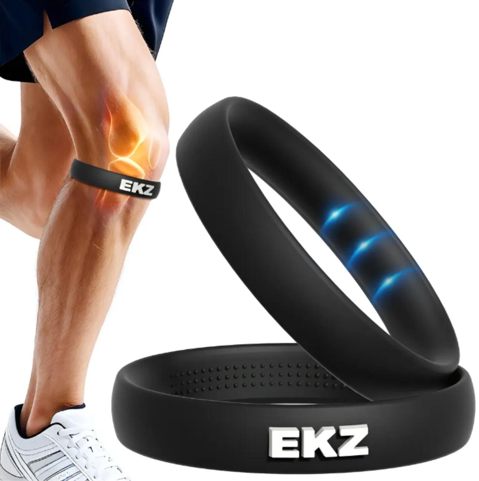 Other EKZ Patella Tendon Knee Strap - 2 Pack Comfort & Support Size ONE SIZE - 1 Thumbnail