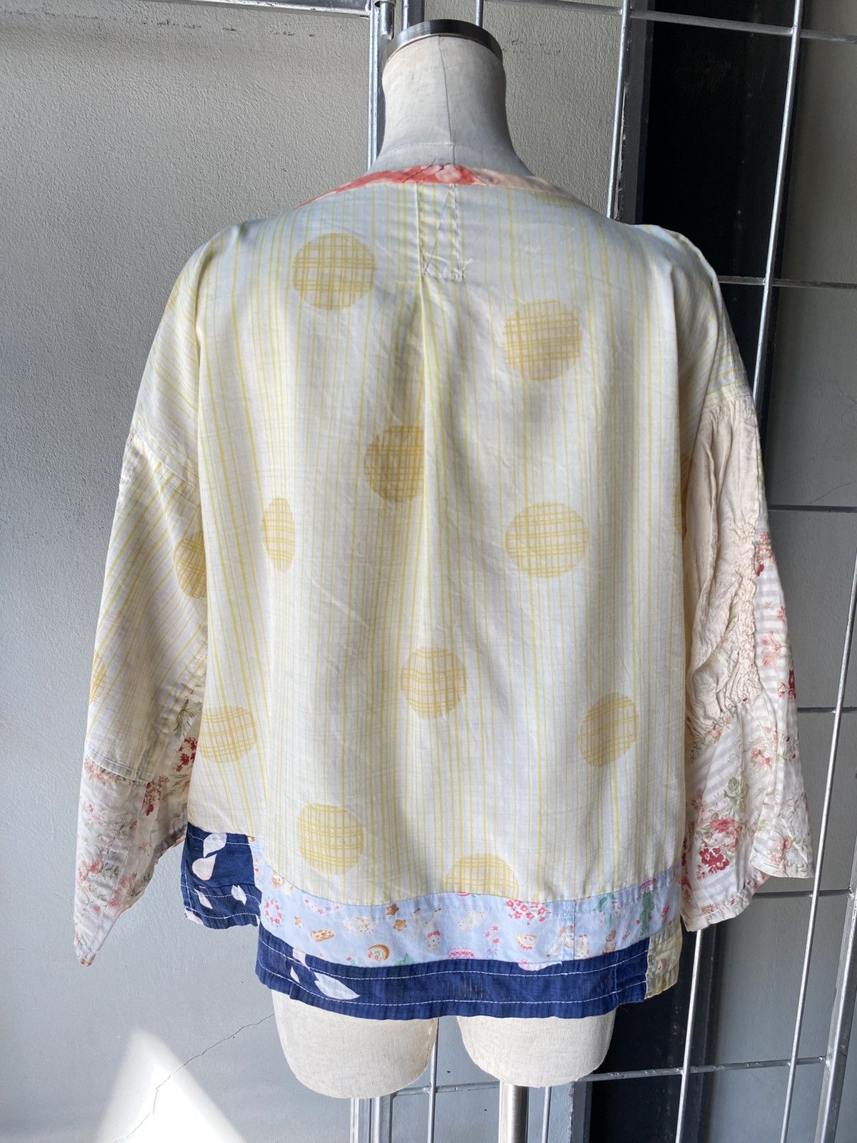 Designer × Japanese Brand Light Yellow Vintage Floral Blouse Size M / US 6-8 / IT 42-44 - 6 Thumbnail
