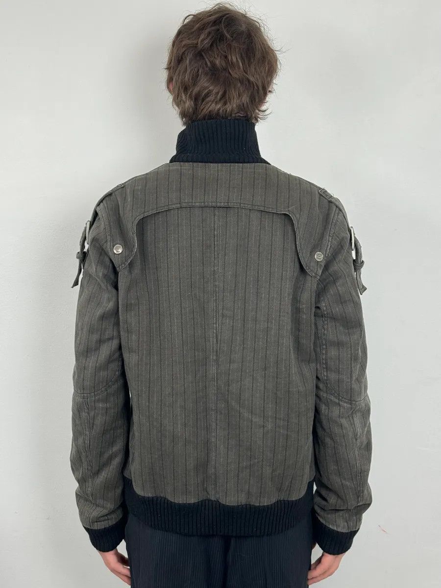 Just Cavalli AW2004 Cavalli Grey Lines Bomber Jacket Size US L / EU 52-54 / 3 - 3 Thumbnail