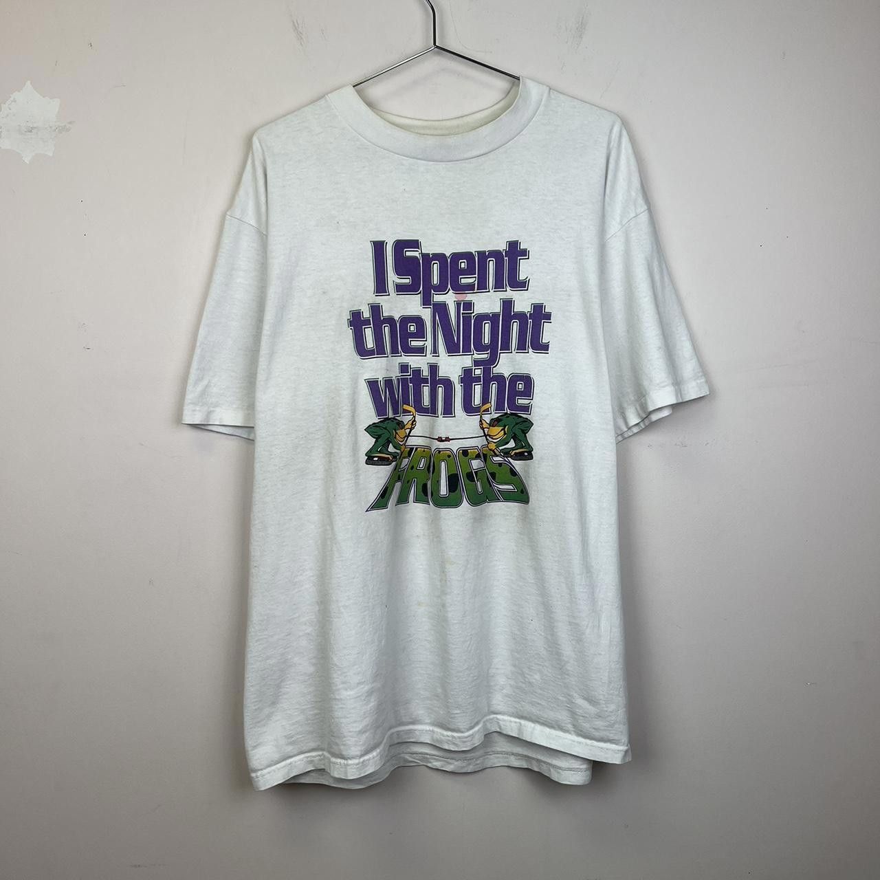 Designer Vintage T-Shirt - I Spent the Night with the Frogs 80s 90s Size US XL / EU 56 / 4 - 1 Thumbnail