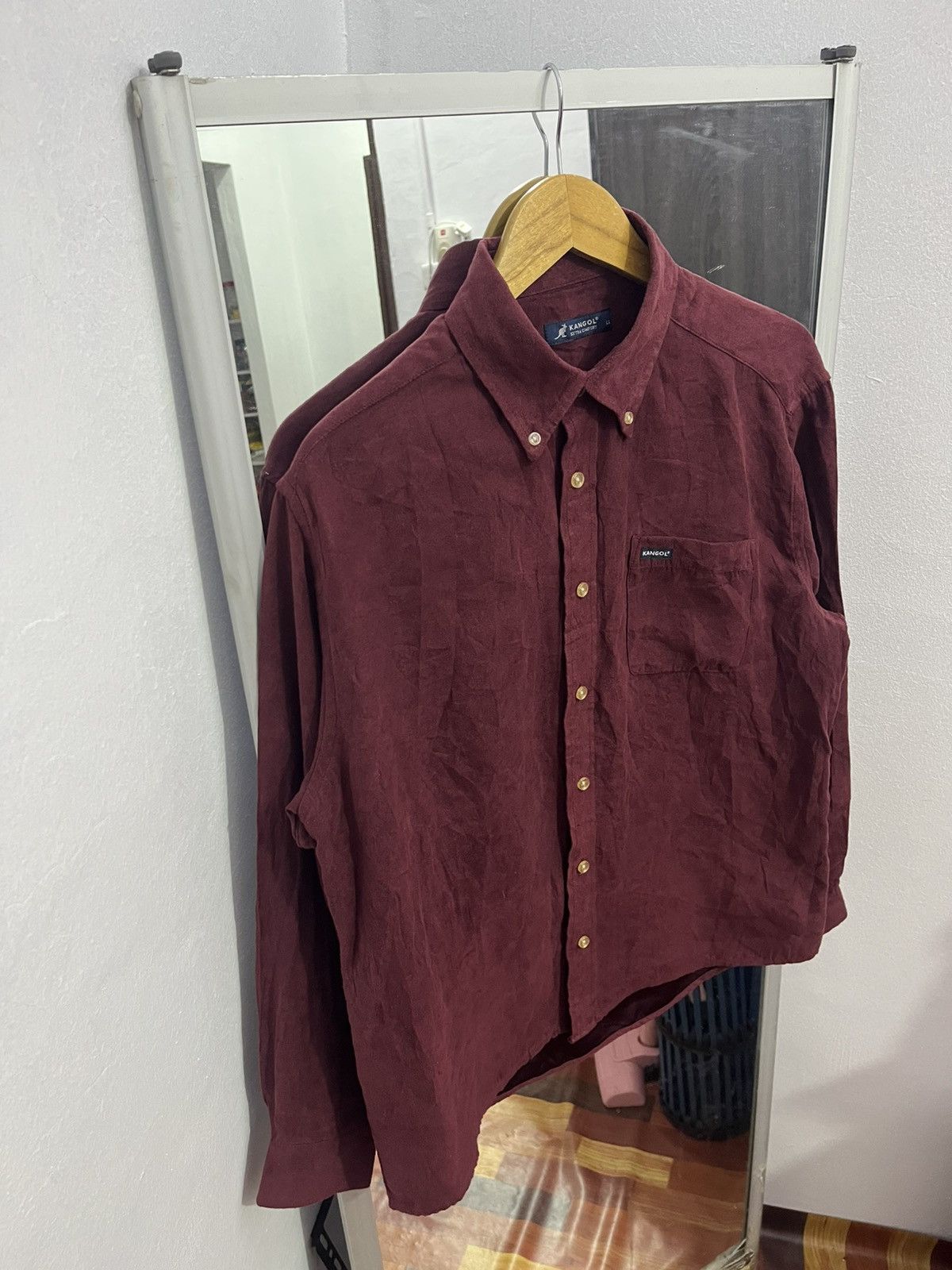Kangol Kangol Japan Suede Button Down Shirt Size US L / EU 52-54 / 3 - 2 Thumbnail