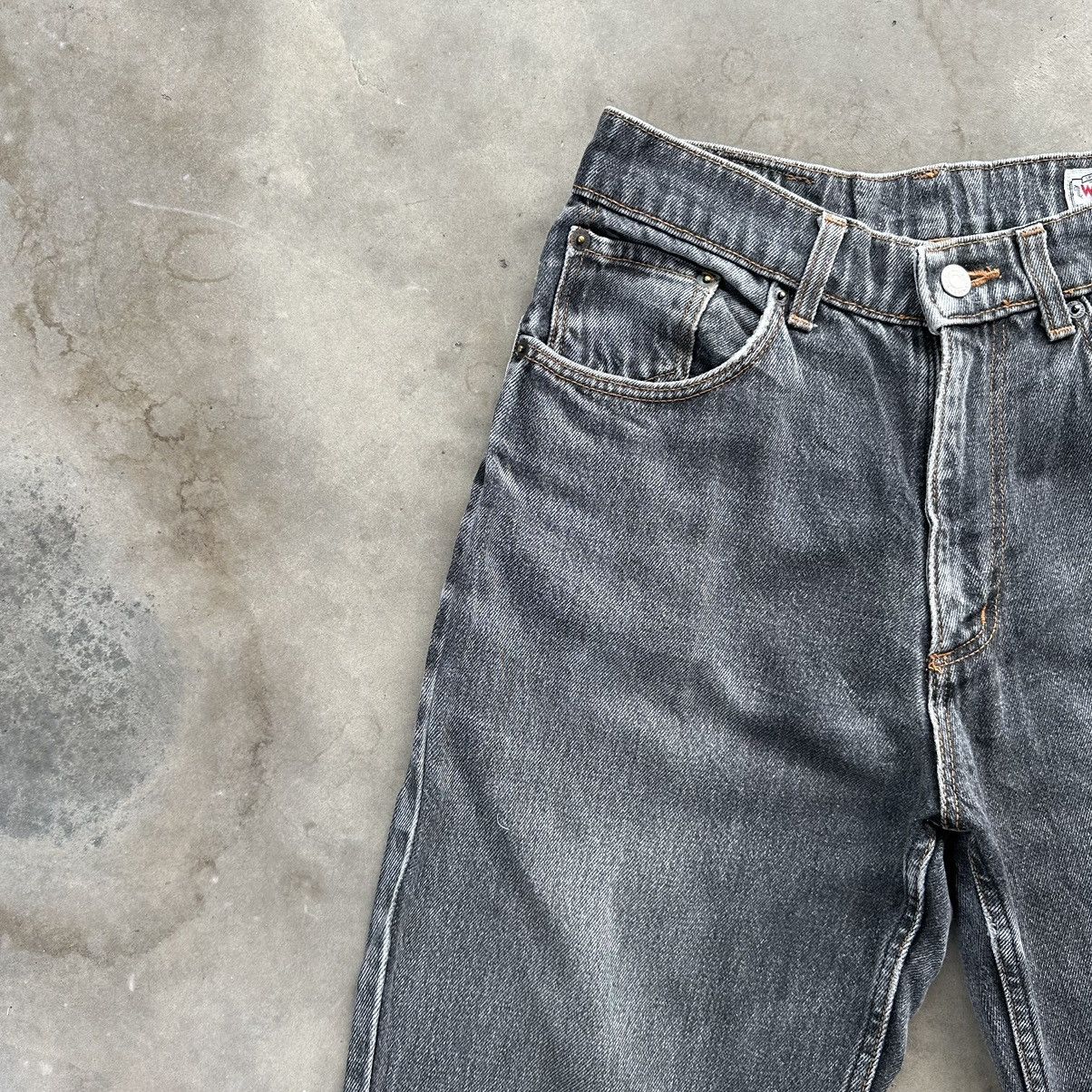 Japanese Brand Vintage Wrangler Faded Black Denim Jean Pant W28 Size US 28 / EU 44 - 4 Thumbnail