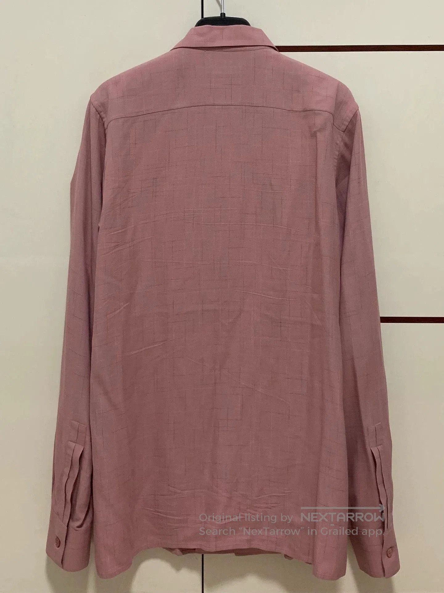 Saint Laurent Paris Pink Grid Pattern Long Sleeve Button-Up Shirt. Size US M / EU 48-50 / 2 - 2 Thumbnail
