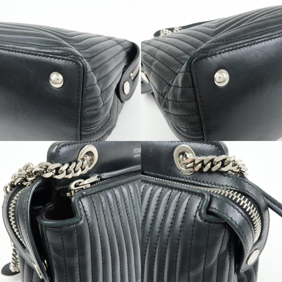 Fendi Fendi Dotcom Shoulder Bag Calfskin Black Size ONE SIZE - 5 Thumbnail