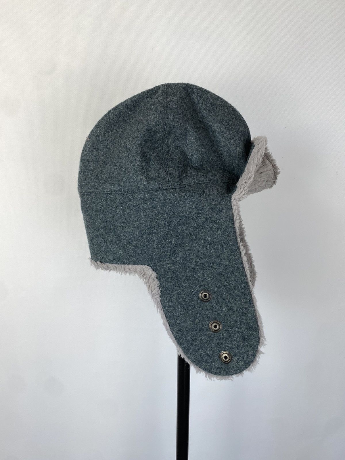 Japanese Brand × Vintage Y2K HYPE Army FUZZY MOHAIRE AVIATOR USSR USHANKA HAT bubble Size ONE SIZE - 4 Thumbnail