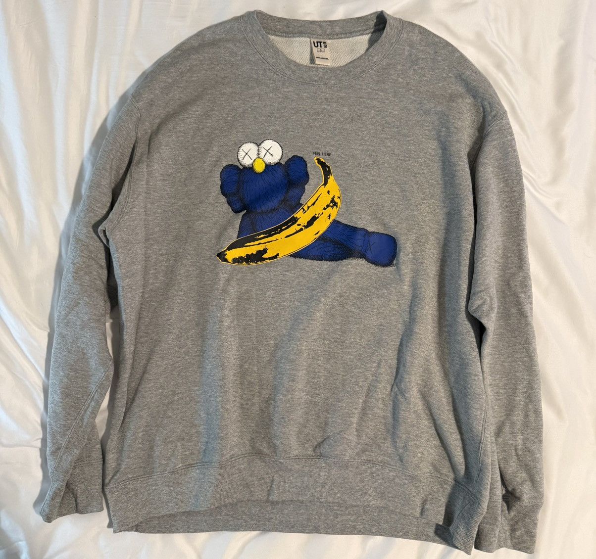 Uniqlo x Kaws x Andy Warhol Grey Crewneck Sweatshirt
