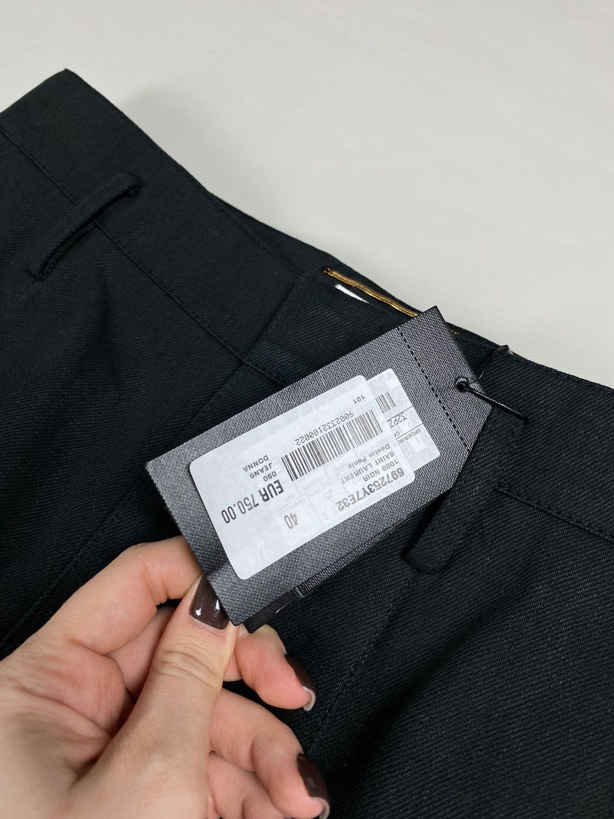 Hedi Slimane × Saint Laurent Paris BNWT! Saint Laurent ladies high rise straight fit jeans Size 28" / US 6 / IT 42 - 12 Thumbnail