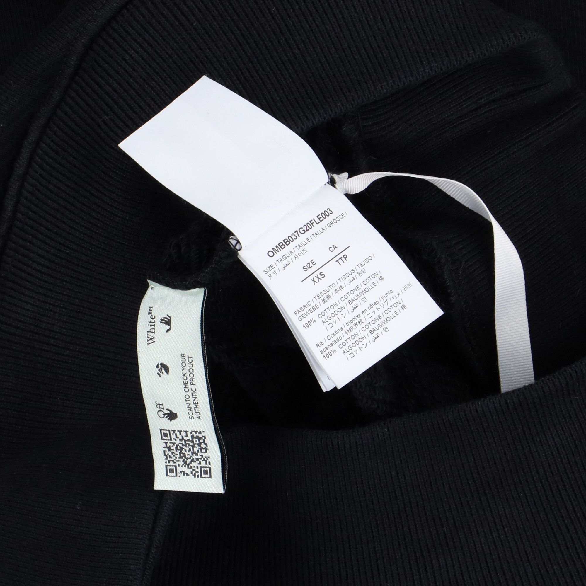 Off-White x AMO Black No Shop Logo Oversized Hoodie Size US XXS / EU 40 - 7 Thumbnail
