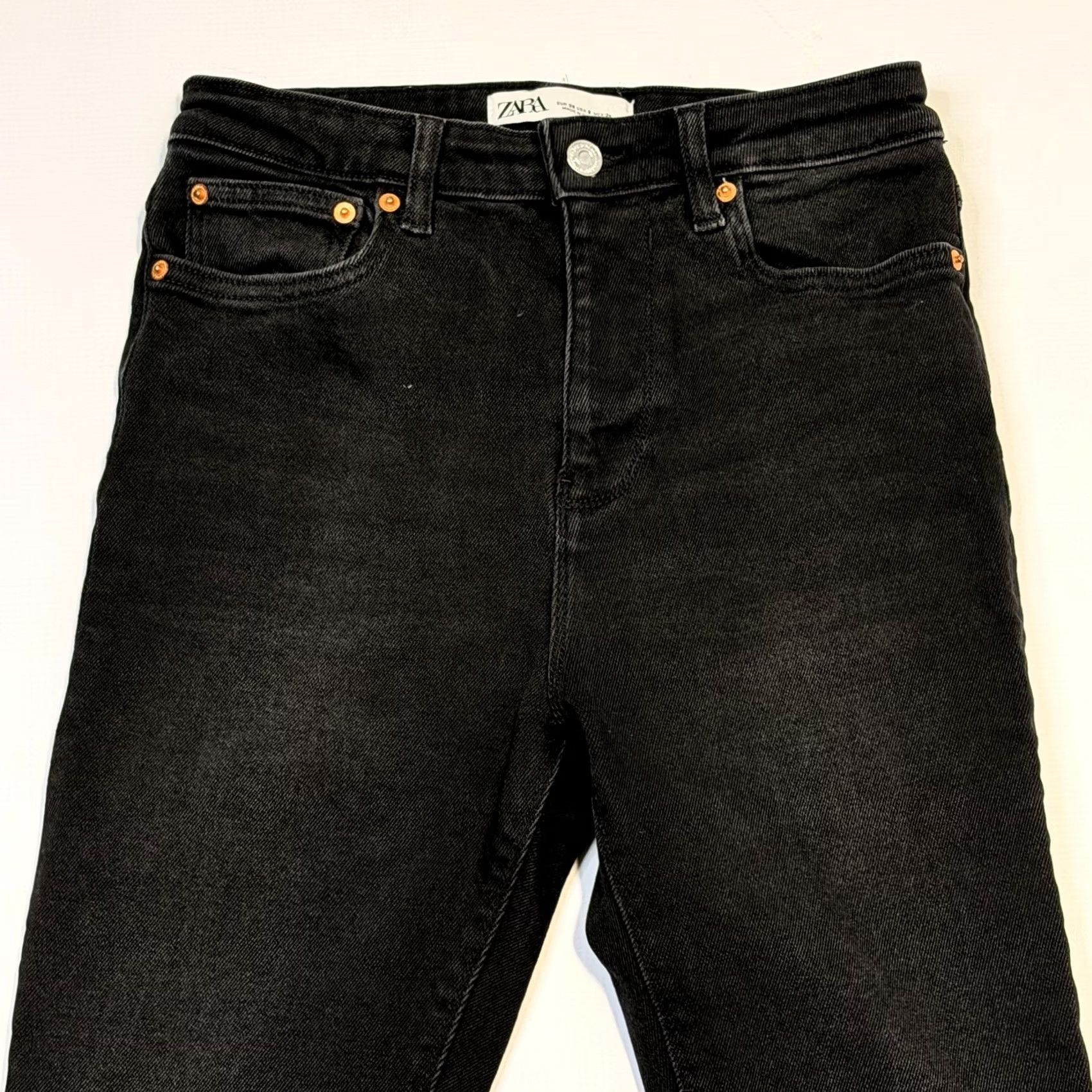Zara Zara Jeans Womens 6 Black High Rise Skinny Slim Stretch Denim Pants Size 28" / US 6 / IT 42 - 2 Thumbnail