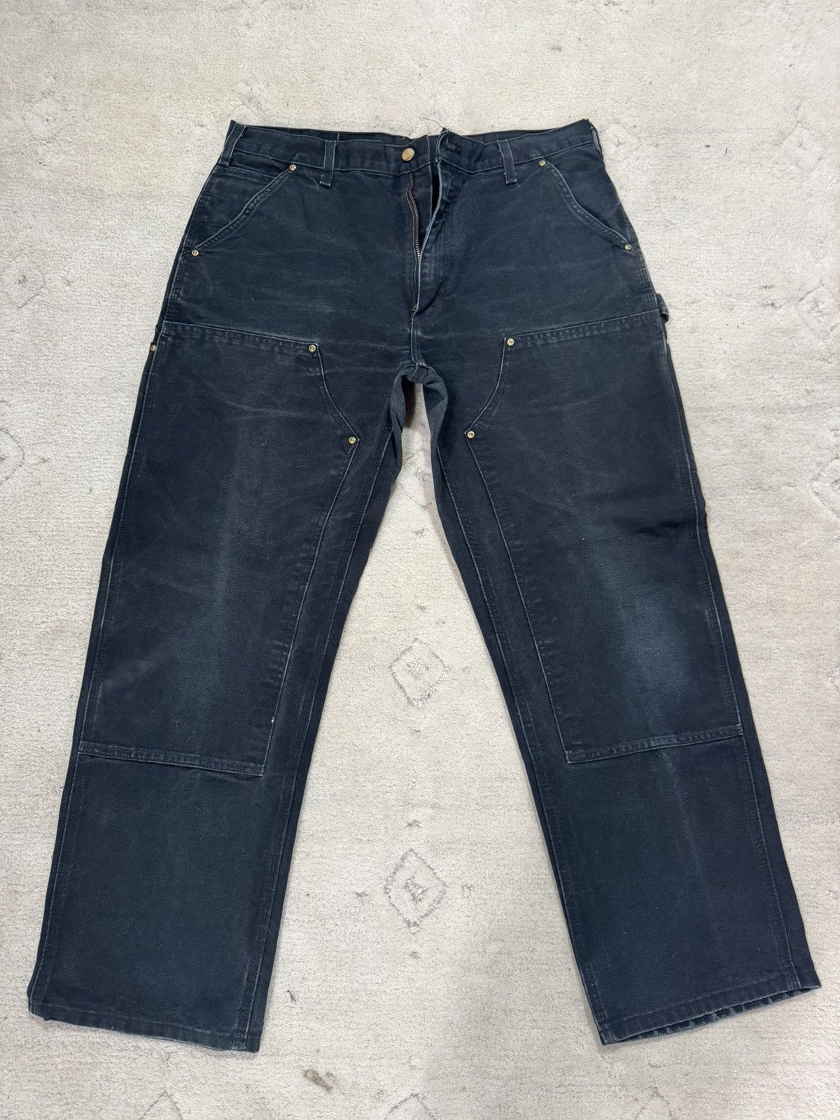 Carhartt Vintage Carhartt B01 BLK double knee workwear denim Size US 36 / EU 52 - 2 Thumbnail