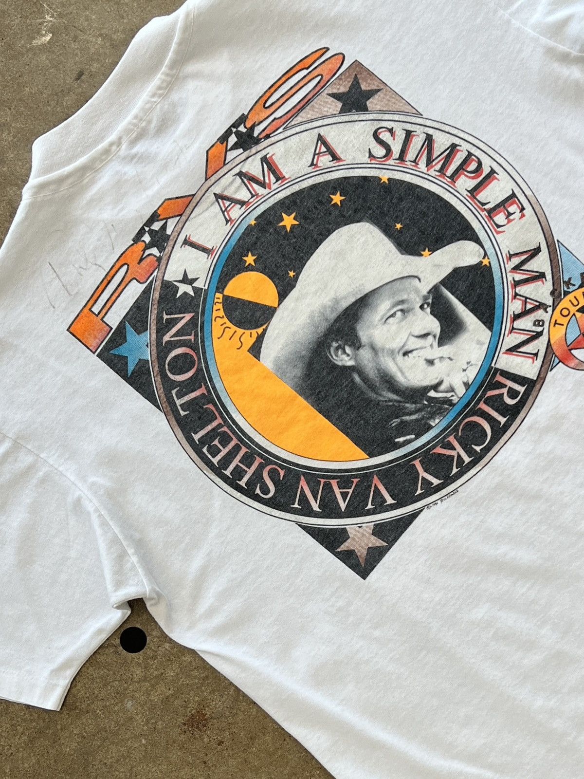 Band Tees Vintage 1991 Signed Ricky Van Shelton Backroads Tee Large Size US L / EU 52-54 / 3 - 1 Thumbnail
