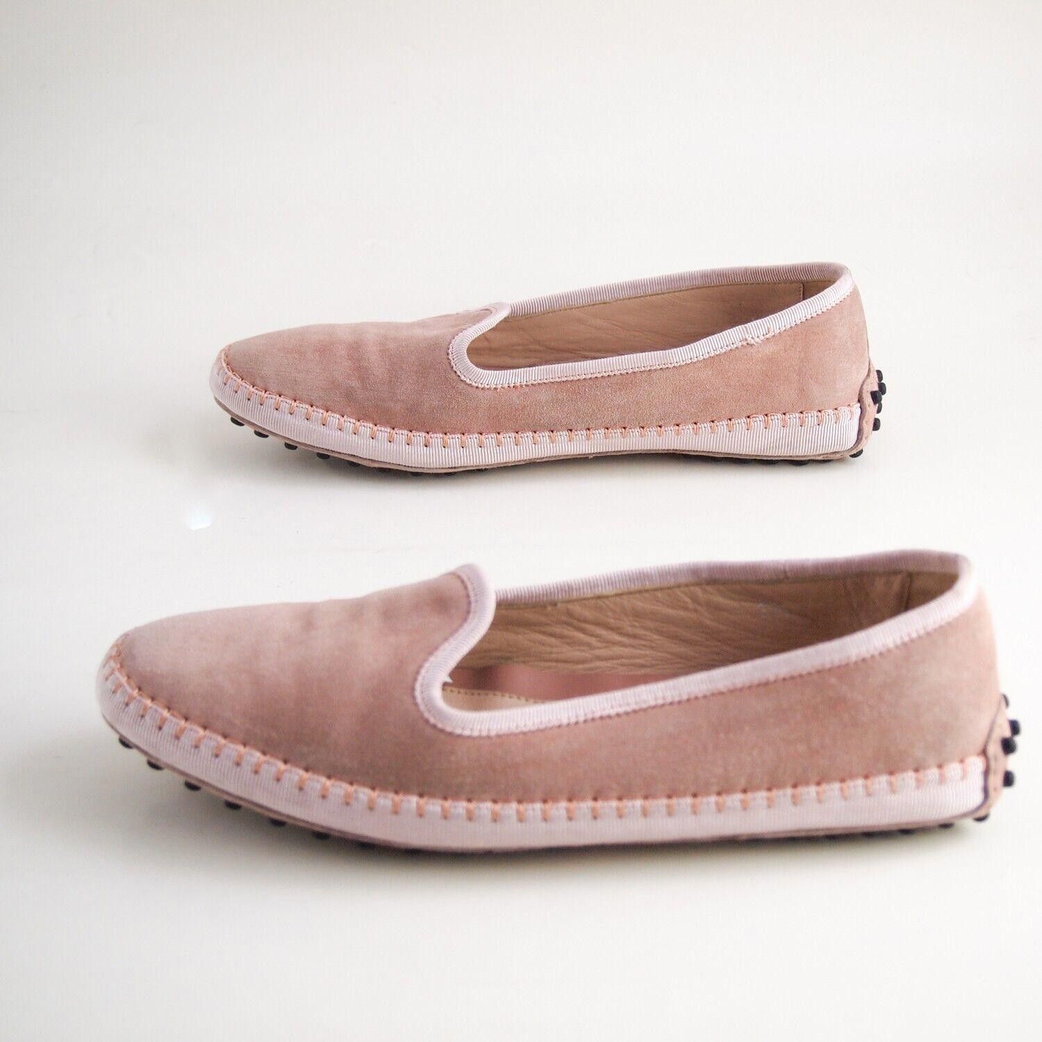 Tod's Tods Gommini Loafers Pink Suede Womens EU 37.5 US 7.5 Size US 7.5 / IT 37.5 - 4 Thumbnail