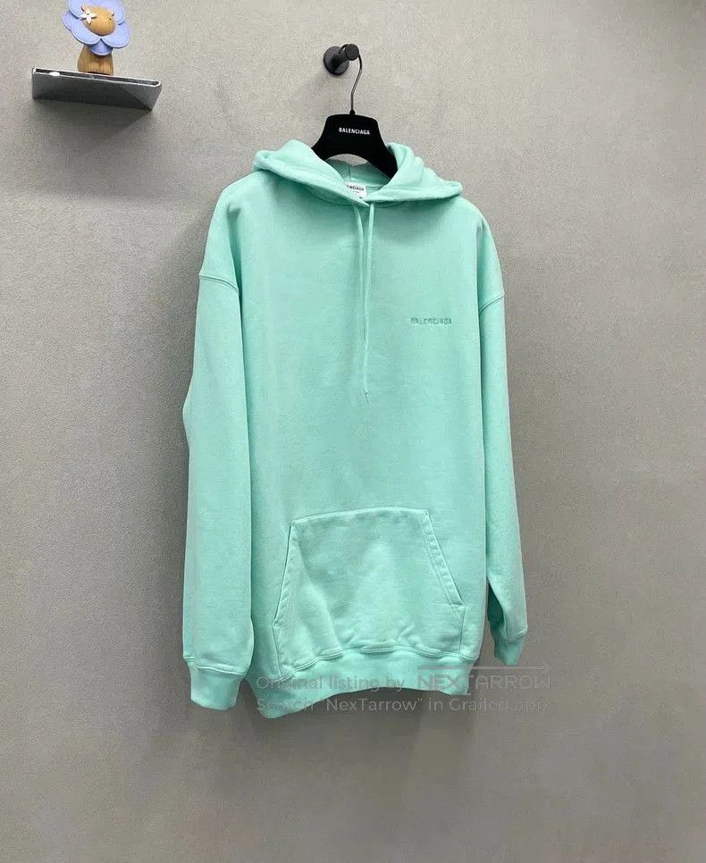 Balenciaga Balenciaga Mint Green Hoodie. Size US M / EU 48-50 / 2 - 3 Thumbnail