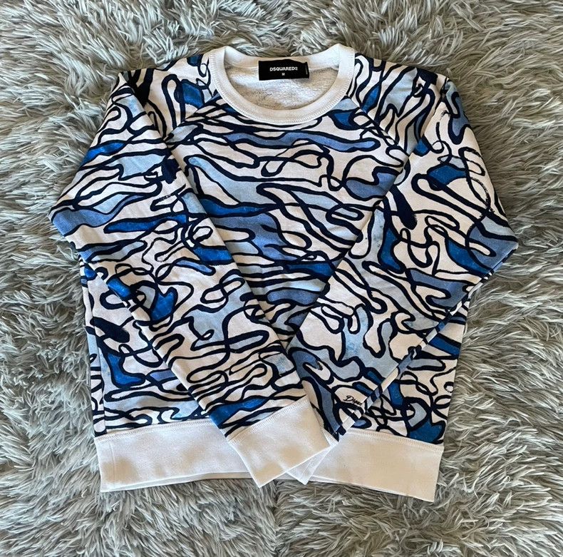 Dsquared2 DSquared2 Ocean Print Sweatshirt-yf Size US M / EU 48-50 / 2 - 1 Thumbnail