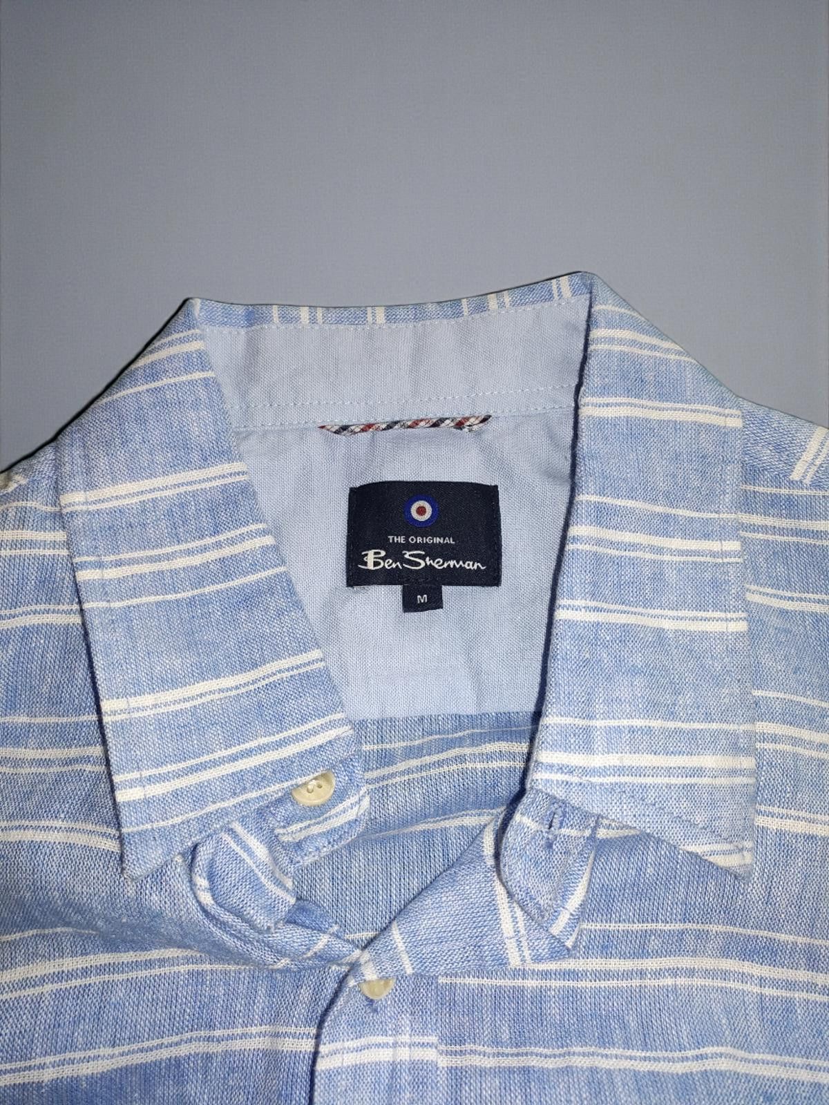 Ben Sherman Ben Sherman Medium Blue Short Sleeve Button-Up Shirt Size US M / EU 48-50 / 2 - 6 Thumbnail
