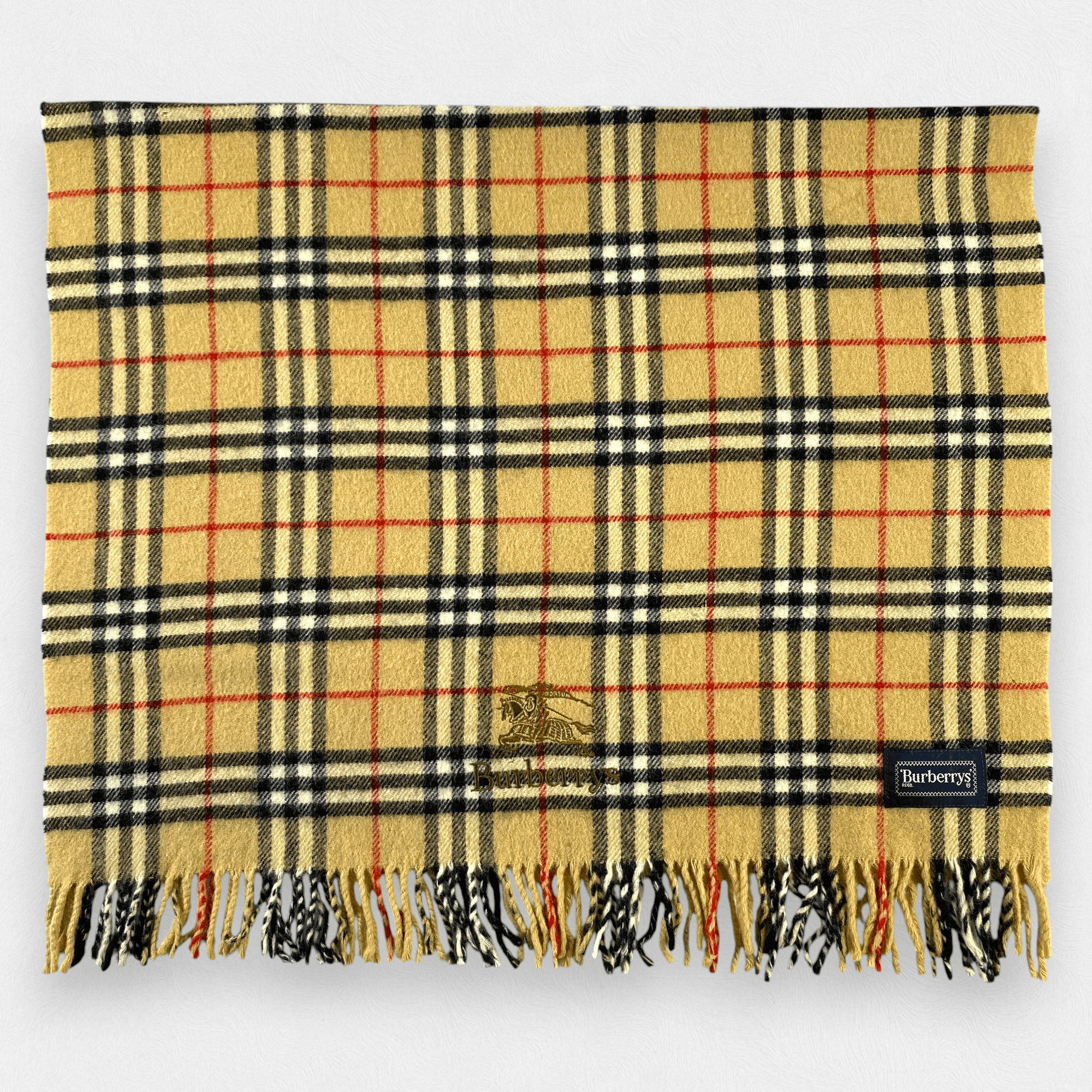 Burberry × Vintage Burberry Scarf Neck Wrap Big Size Muffler Size ONE SIZE - 1 Thumbnail