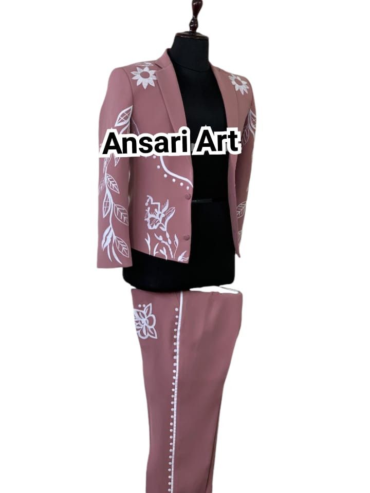 Other Men 2PC Customized Floral embroidery western Nudie outfit Size 44R - 2 Thumbnail