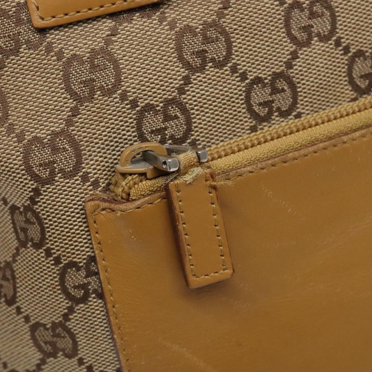 Gucci GUCCI GG Canvas Tote Bag Beige Silver 019 019 Size ONE SIZE - 15 Thumbnail