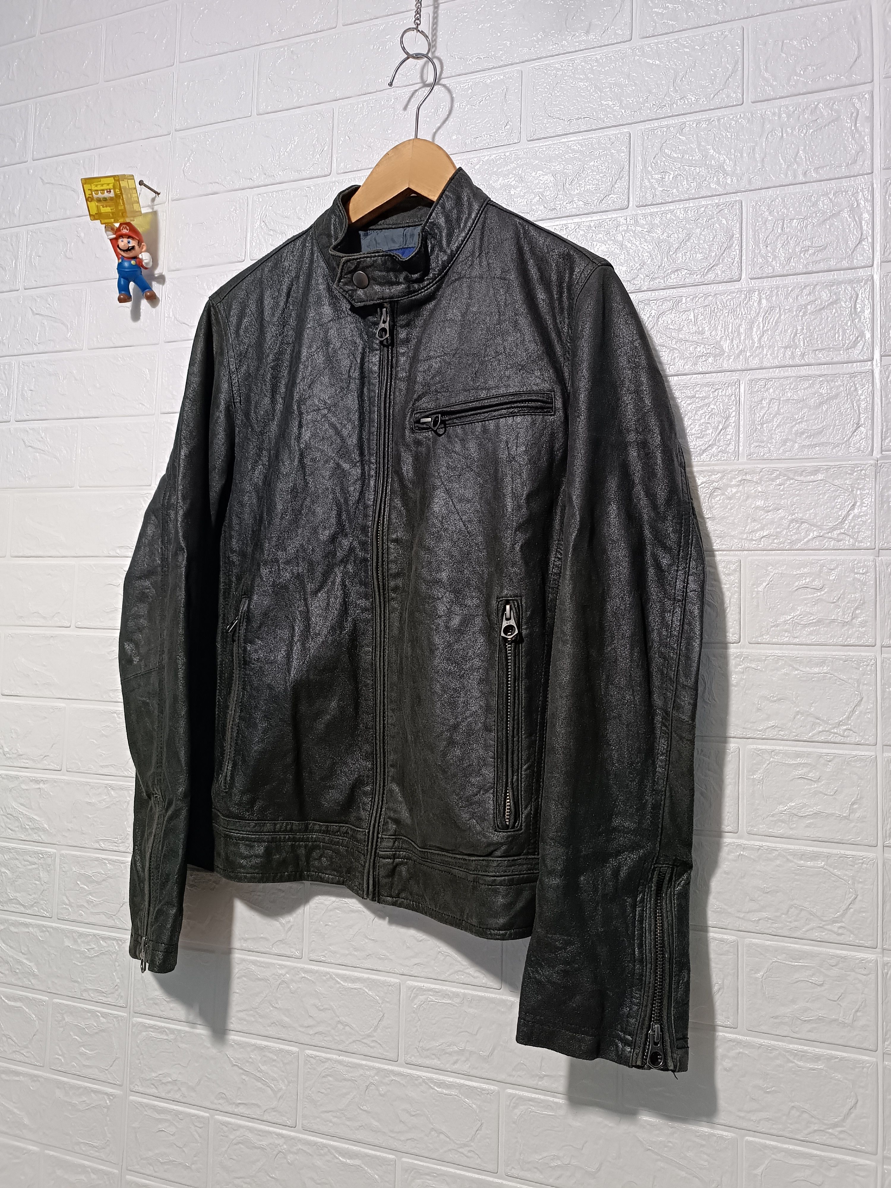 Japanese Brand Vintage Distressed Leather Biker Jacket Size US L / EU 52-54 / 3 - 4 Thumbnail