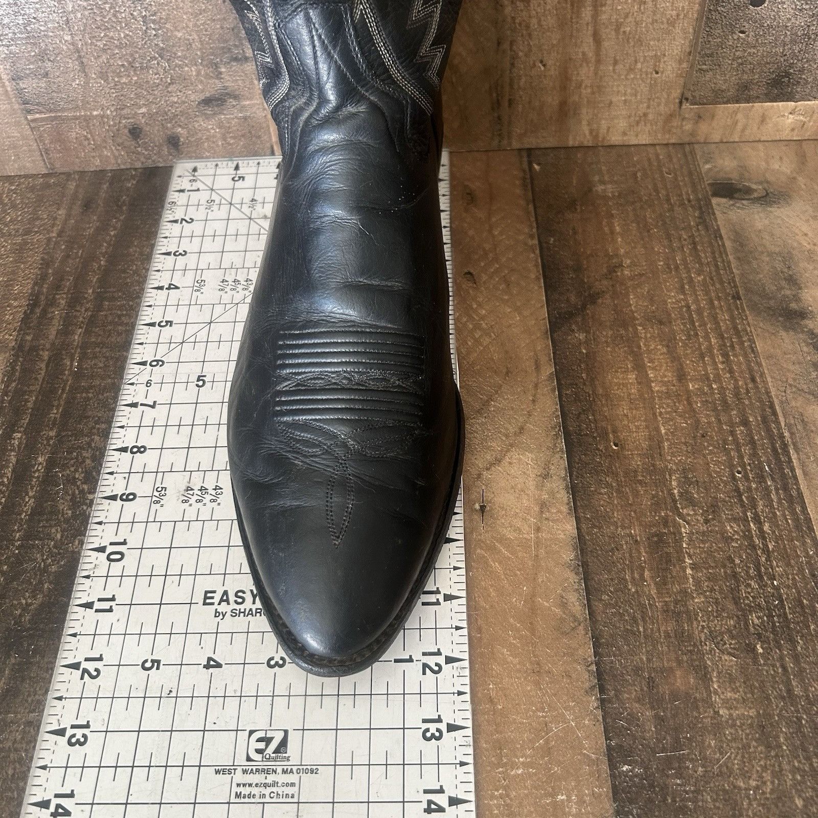 Dan Post Dan Post 2110 R Black Extra Wide Cowboy Boots Mens 12 EW Size US 12 / EU 45 - 6 Thumbnail