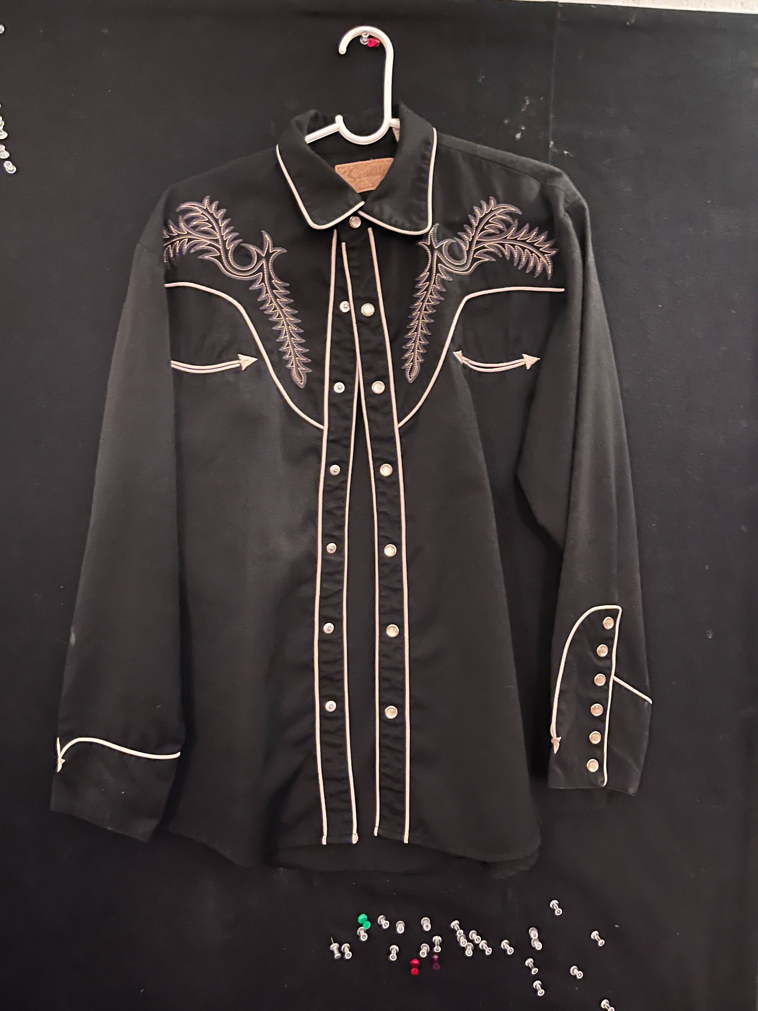 Scully Black Embroidered Vintage Scully Size US M / EU 48-50 / 2 - 1 Thumbnail