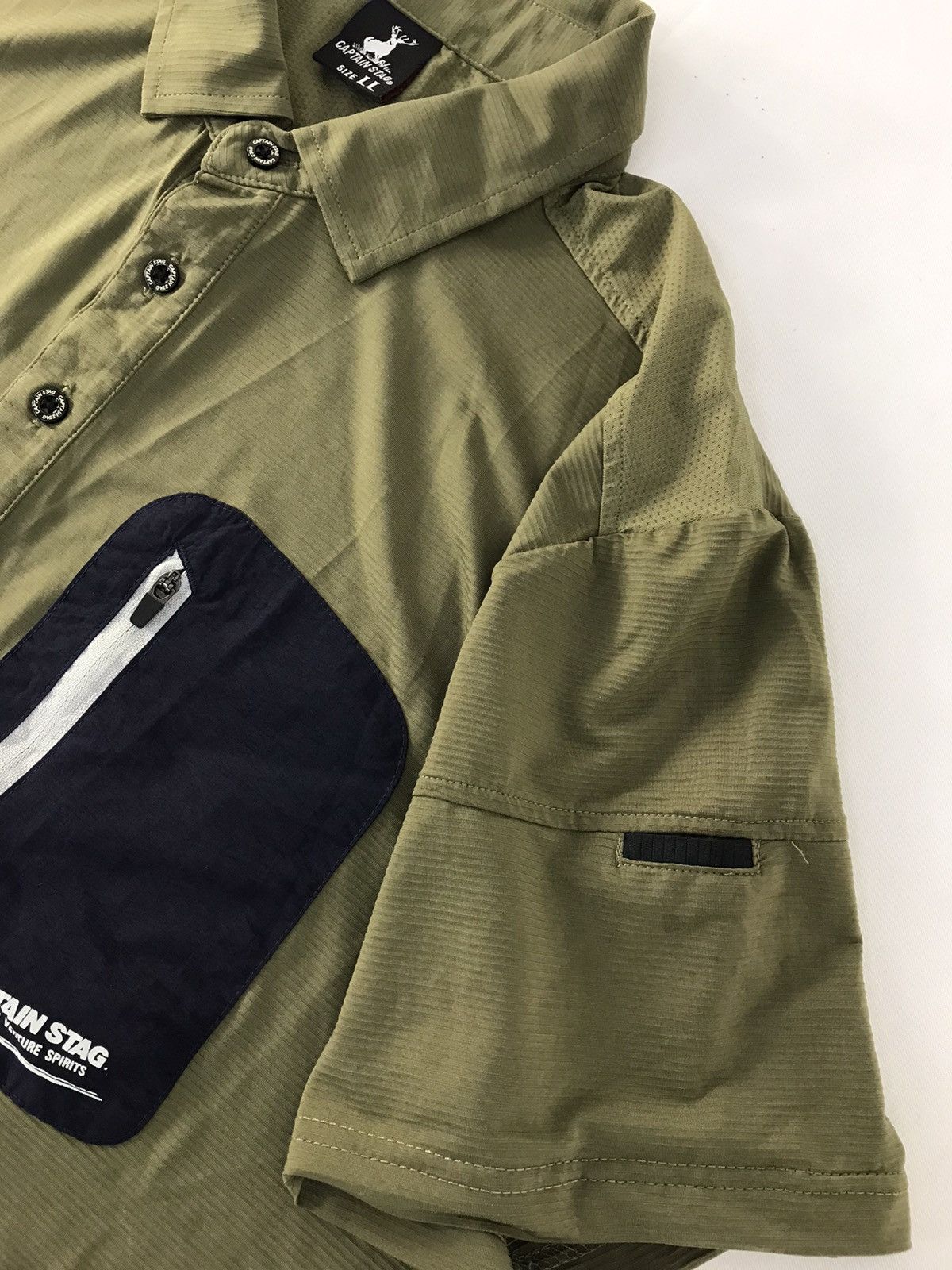 Japanese Brand Captain Stag Outdoor Gear Single Pocket Polo Tee Size US L / EU 52-54 / 3 - 5 Thumbnail