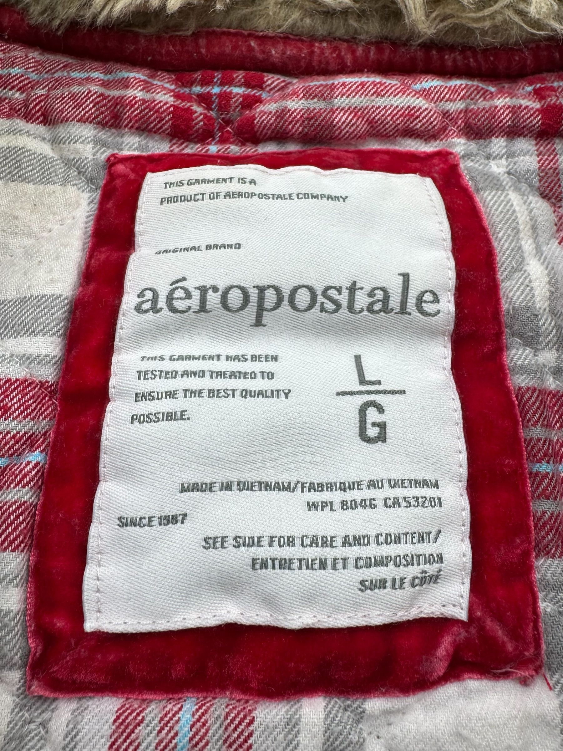 Aeropostale Y2K Hoodie Faux Fur Hood(V399) Size L / US 10 / IT 46 - 3 Thumbnail
