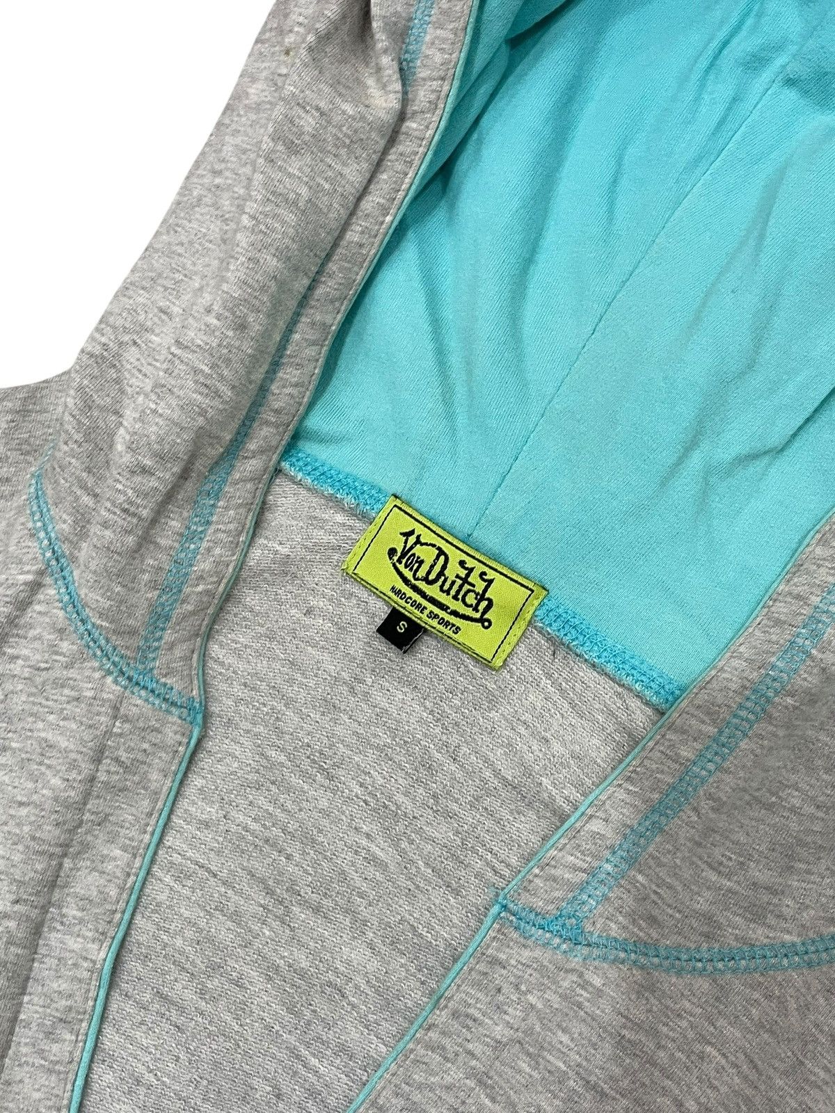 Von Dutch 2000s Von Dutch V neck Sweatshirt pin stripe emo goth hoodie Size S / US 4 / IT 40 - 5 Thumbnail