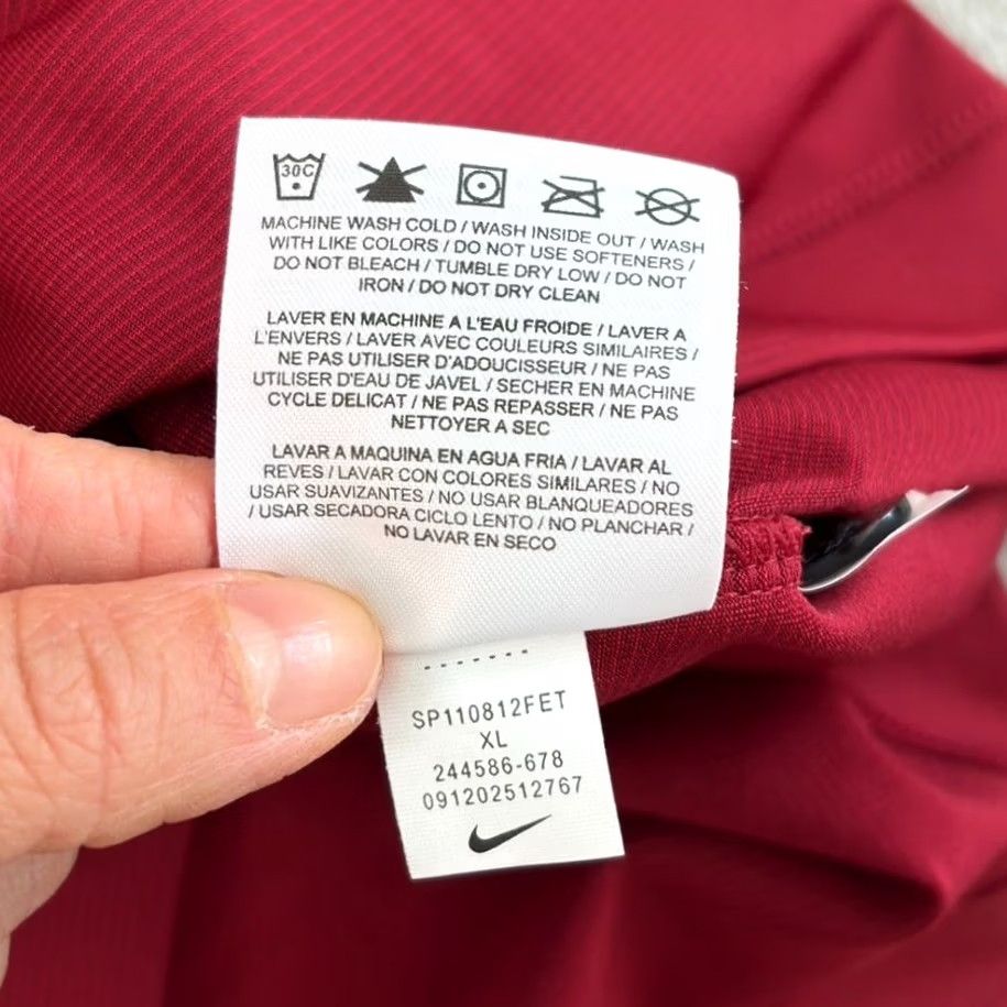 Nike Nike GOLF Polo Shirt Men's XL Red Dri-FIT UV Stretch Short Sleeve, Logo, (Polo) Size US XL / EU 56 / 4 - 7 Thumbnail