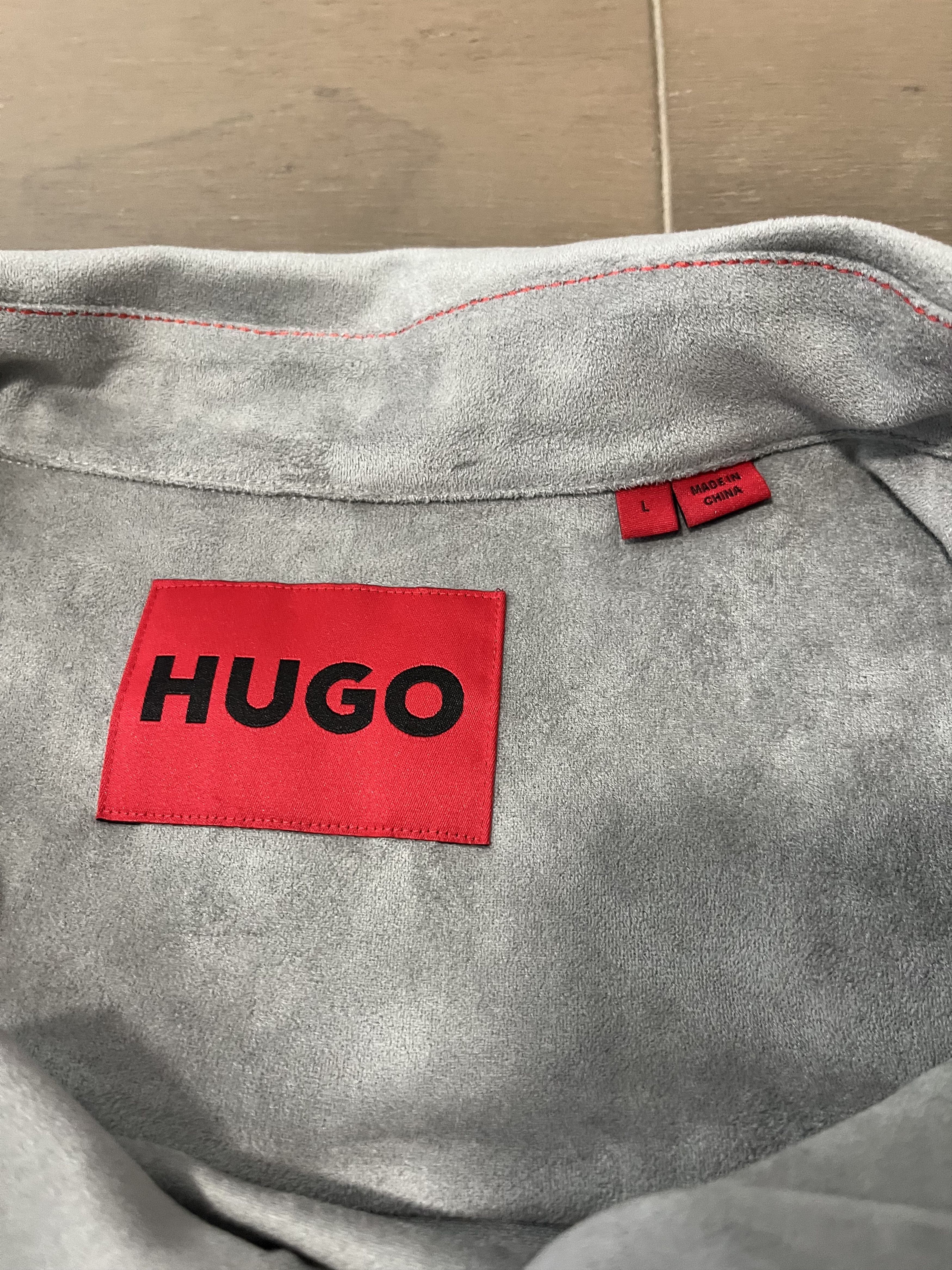 Hugo Boss Hugo Boss Faux Grey Suede Jacket - 4 pockets Size US L / EU 52-54 / 3 - 3 Thumbnail